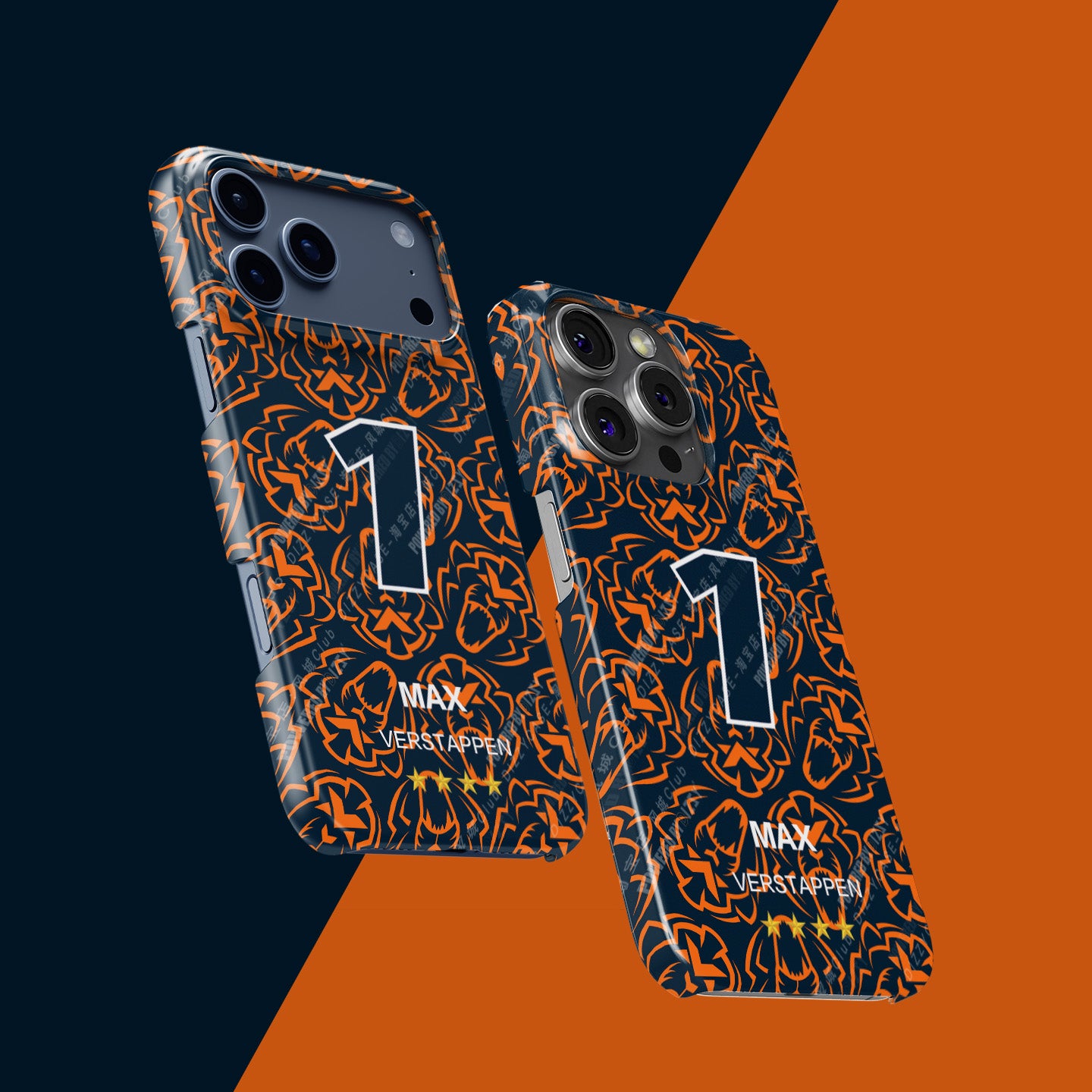 Max Verstappen 2025 F1 Champion Phone Case – Orange Lion Edition