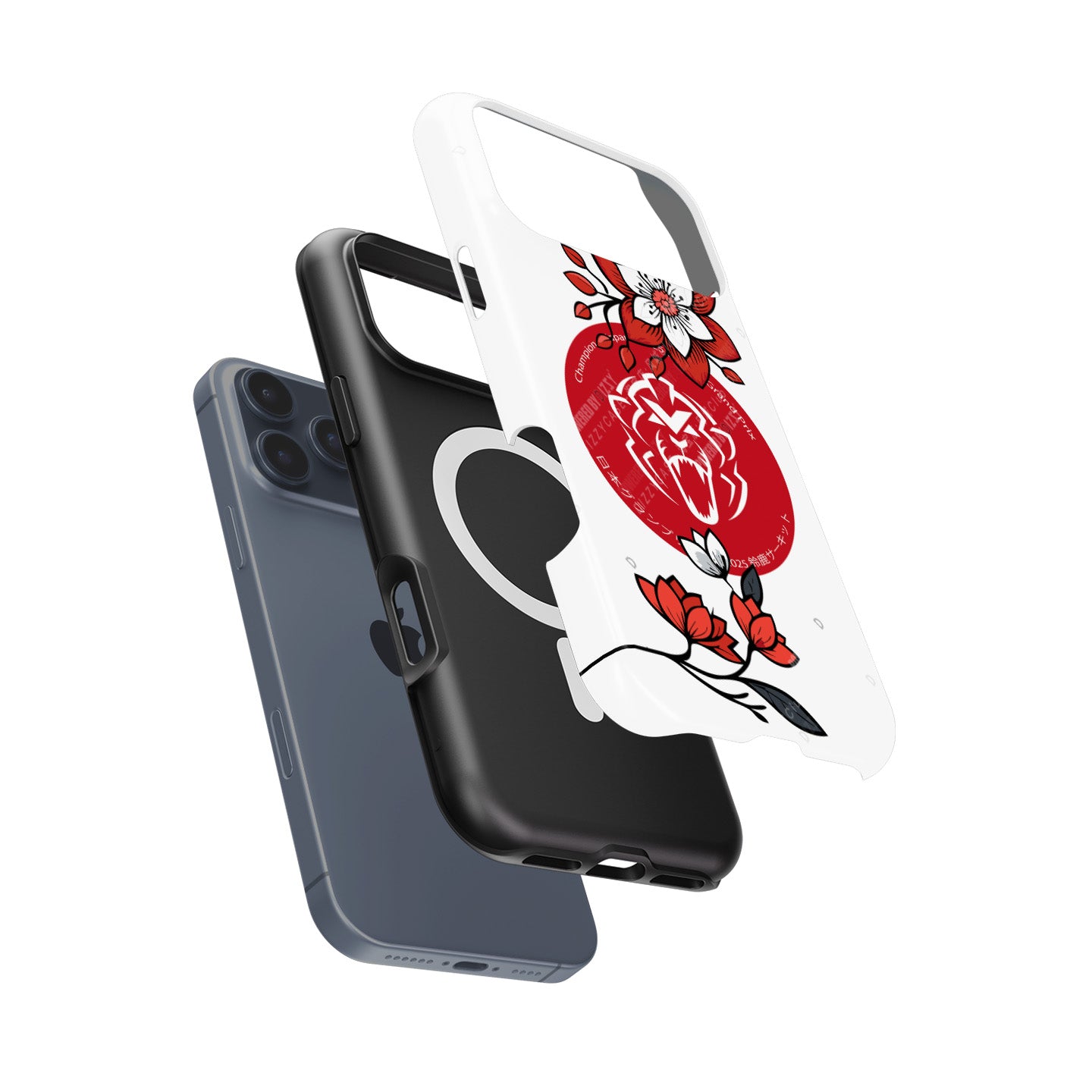 Max Verstappen 2025 F1 Japanese GP Helmet Edition Phone Case – Sakura Spirit Design (Apple)