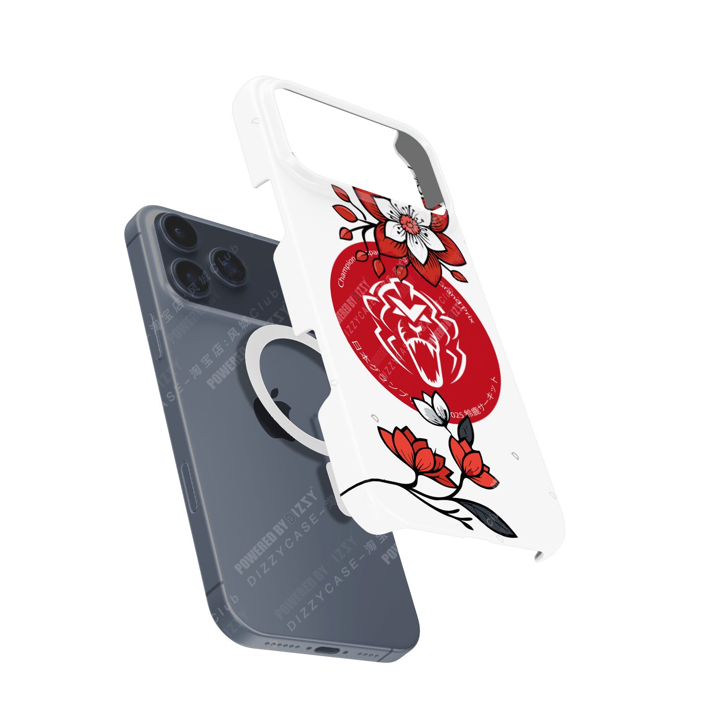 Max Verstappen 2025 F1 Japanese GP Helmet Edition Phone Case – Sakura Spirit Design (Apple)