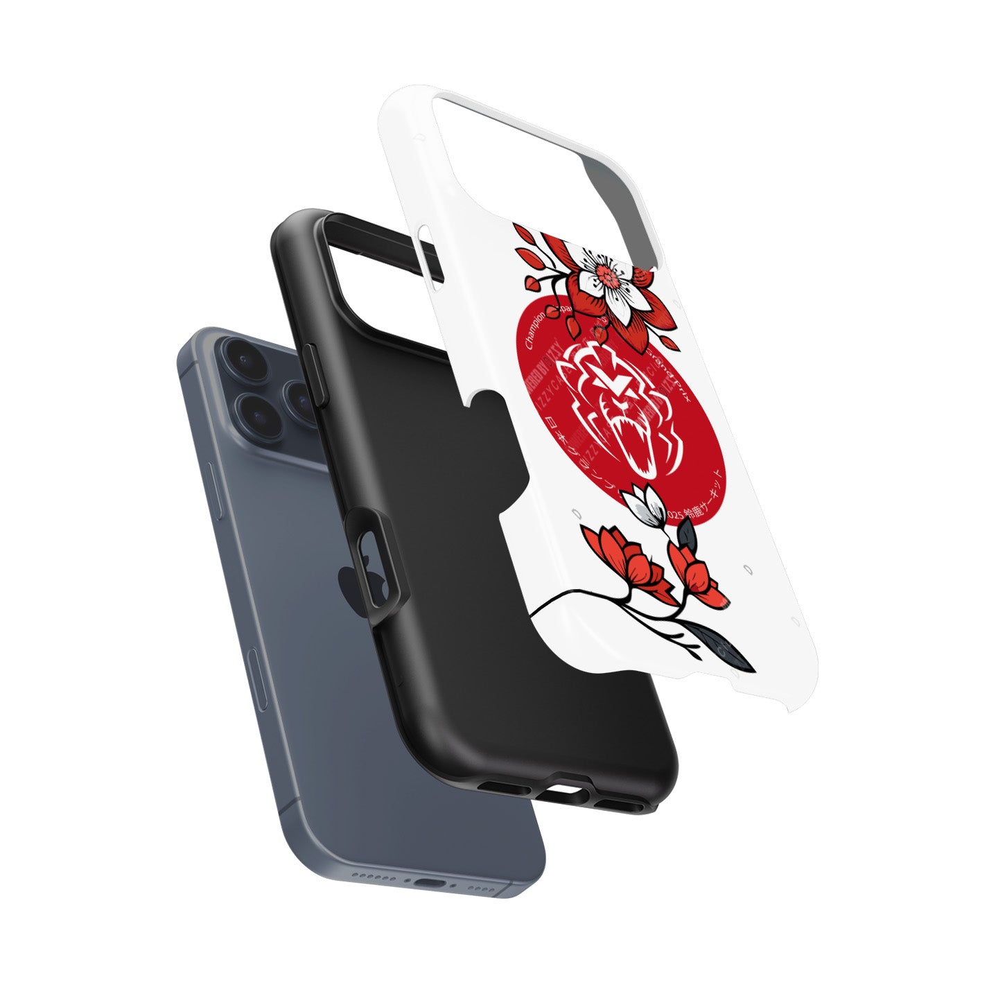 Max Verstappen 2025 F1 Japanese GP Helmet Edition Phone Case – Sakura Spirit Design (Apple) | DIZZY CASE