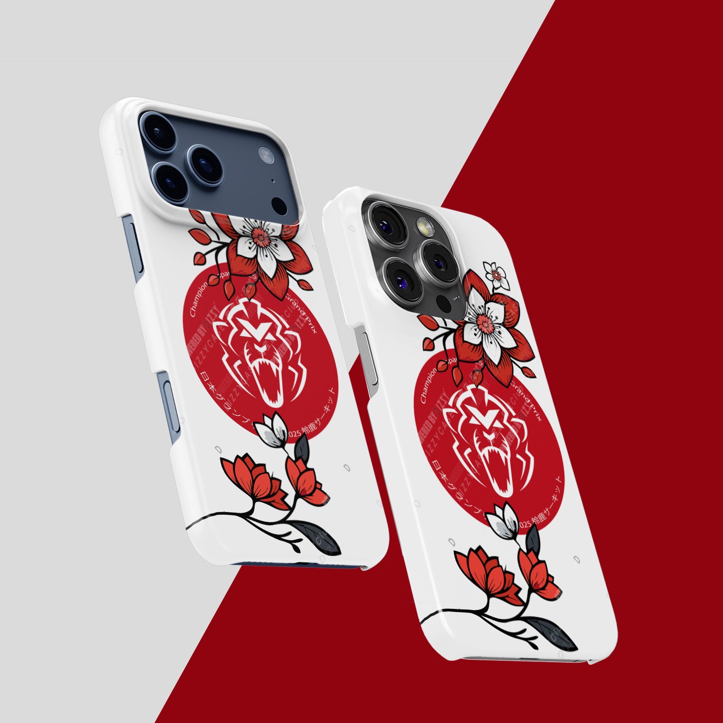 Max Verstappen 2025 F1 Japanese GP Helmet Edition Phone Case – Sakura Spirit Design (Apple)