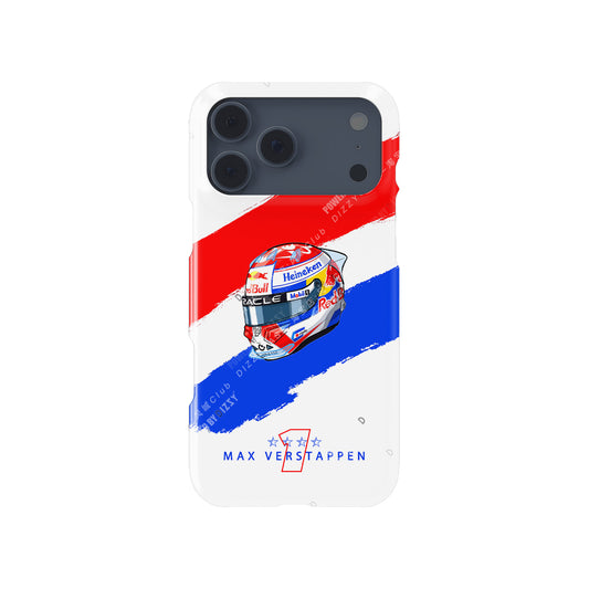 Max Verstappen 2025 Helmet Phone Case – Dutch Heritage Edition for iPhone