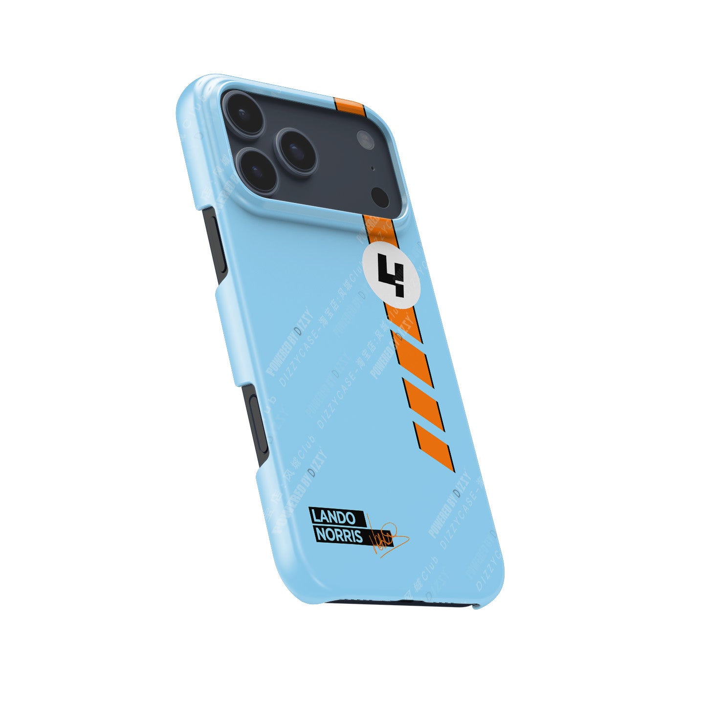 McLaren Gulf Livery iPhone Case Featuring Lando Norris Design