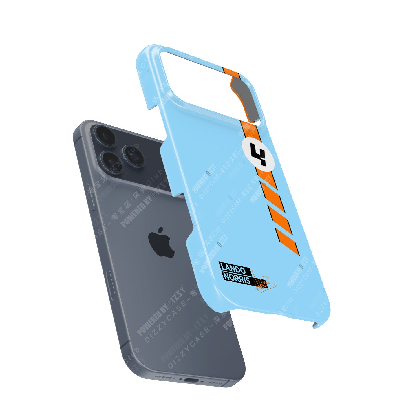 McLaren Gulf Livery iPhone Case Featuring Lando Norris Design