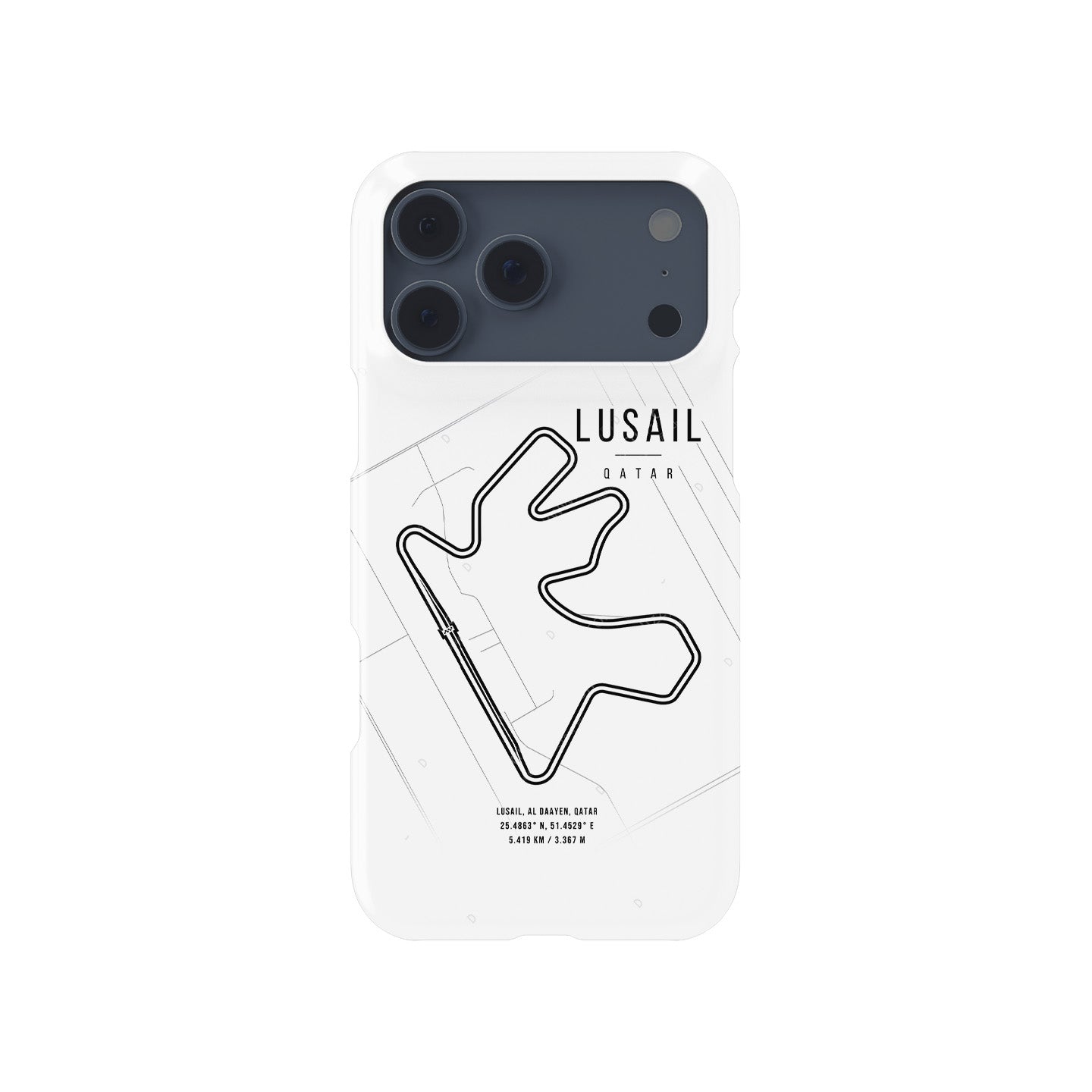 Lusail F1 iPhone Case – Legendary Track Map Design