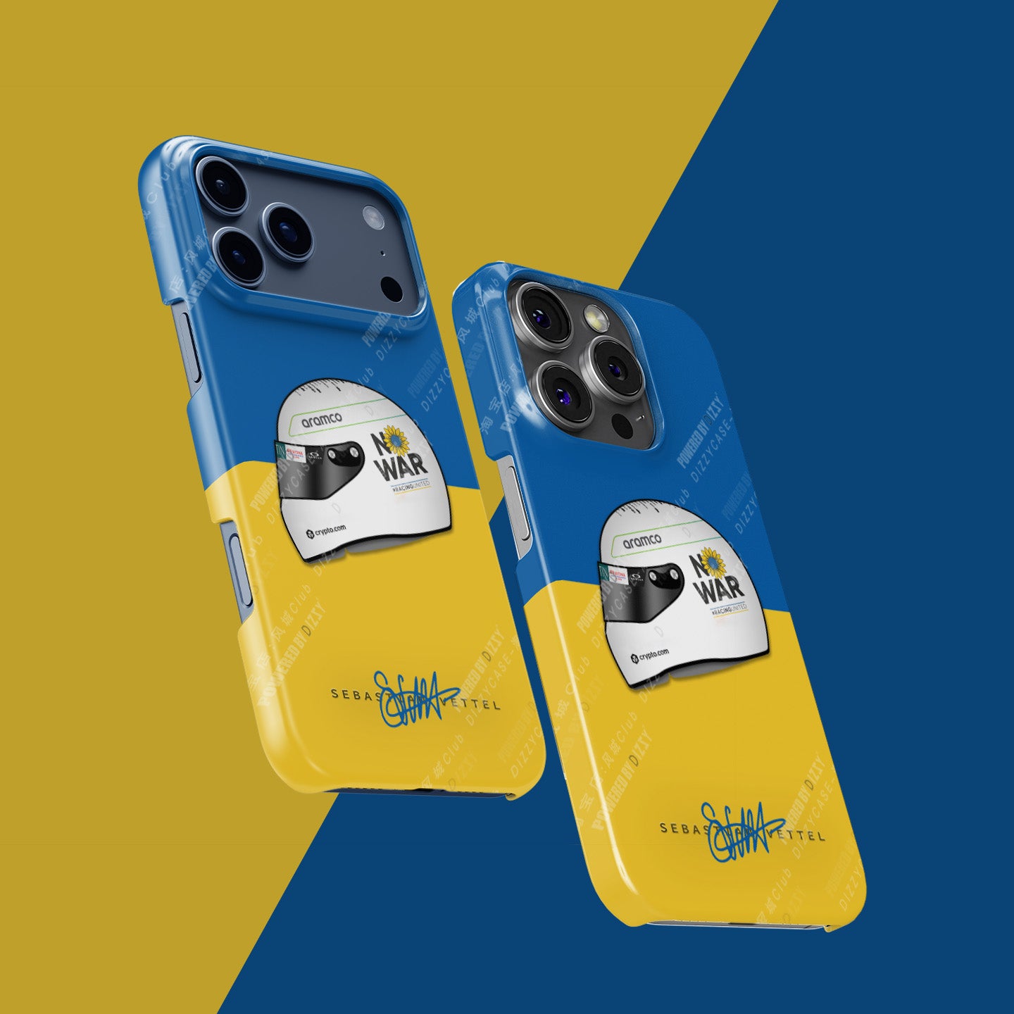 Stand for Peace with Sebastian Vettel’s 2022 "No War" Helmet Phone Case | DIZZY CASE