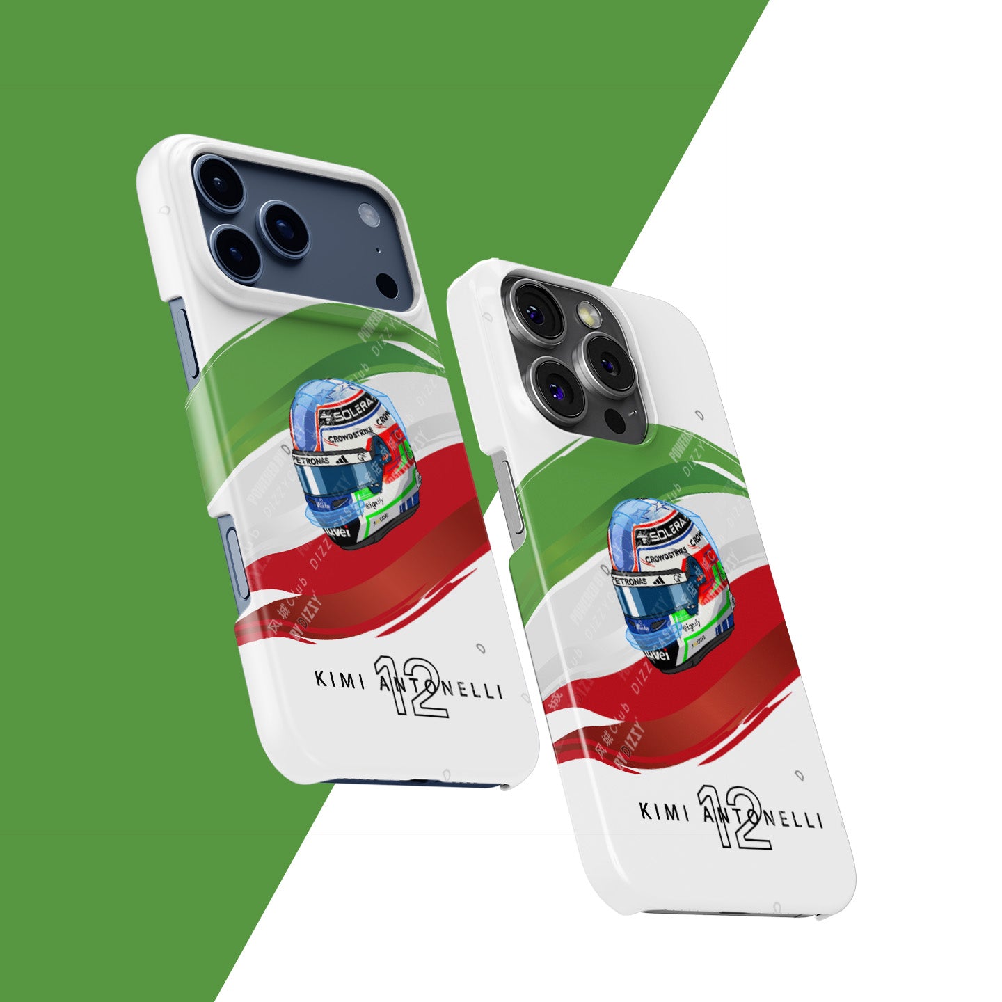 Andrea Kimi Antonelli 2025 Helmet Phone Case – Italian Tribute for iPhone (Mercedes Edition)
