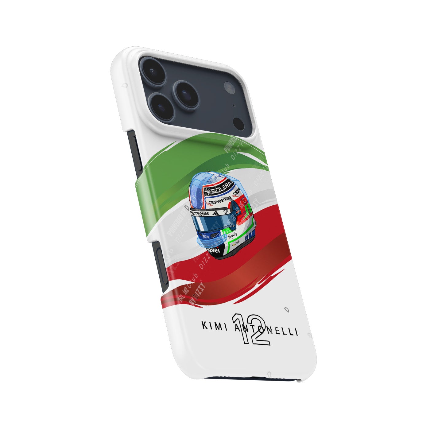Andrea Kimi Antonelli 2025 Helmet Phone Case – Italian Tribute for iPhone (Mercedes Edition)