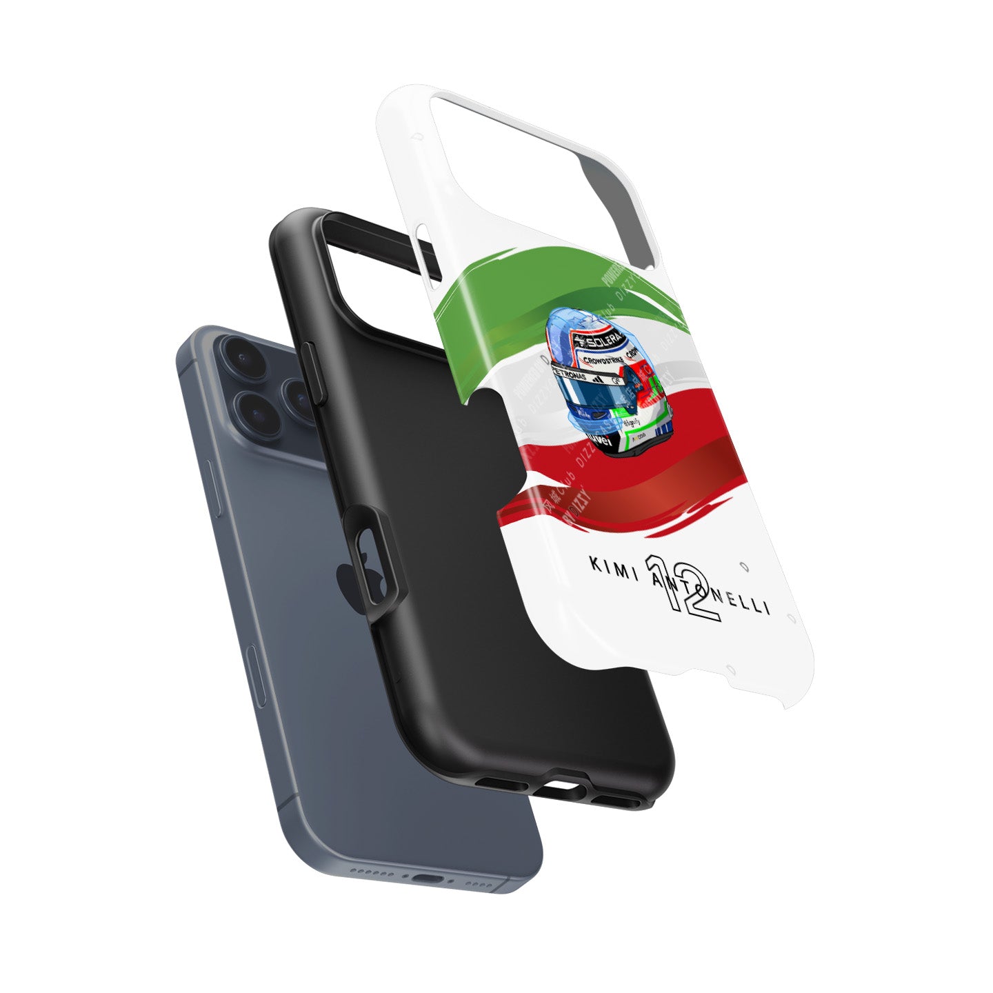 Andrea Kimi Antonelli 2025 Helmet Phone Case – Italian Tribute for iPhone (Mercedes Edition)