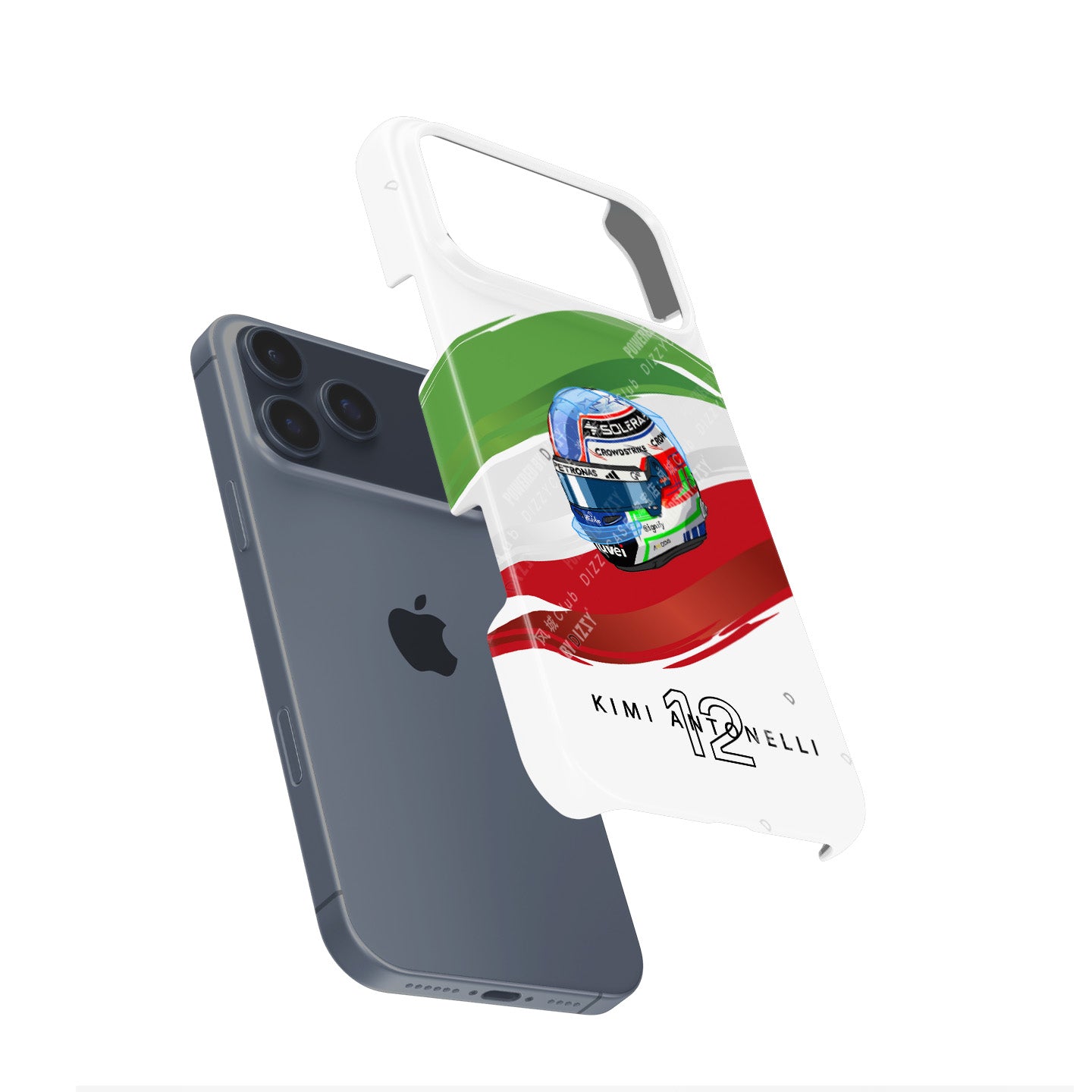 Andrea Kimi Antonelli 2025 Helmet Phone Case – Italian Tribute for iPhone (Mercedes Edition)