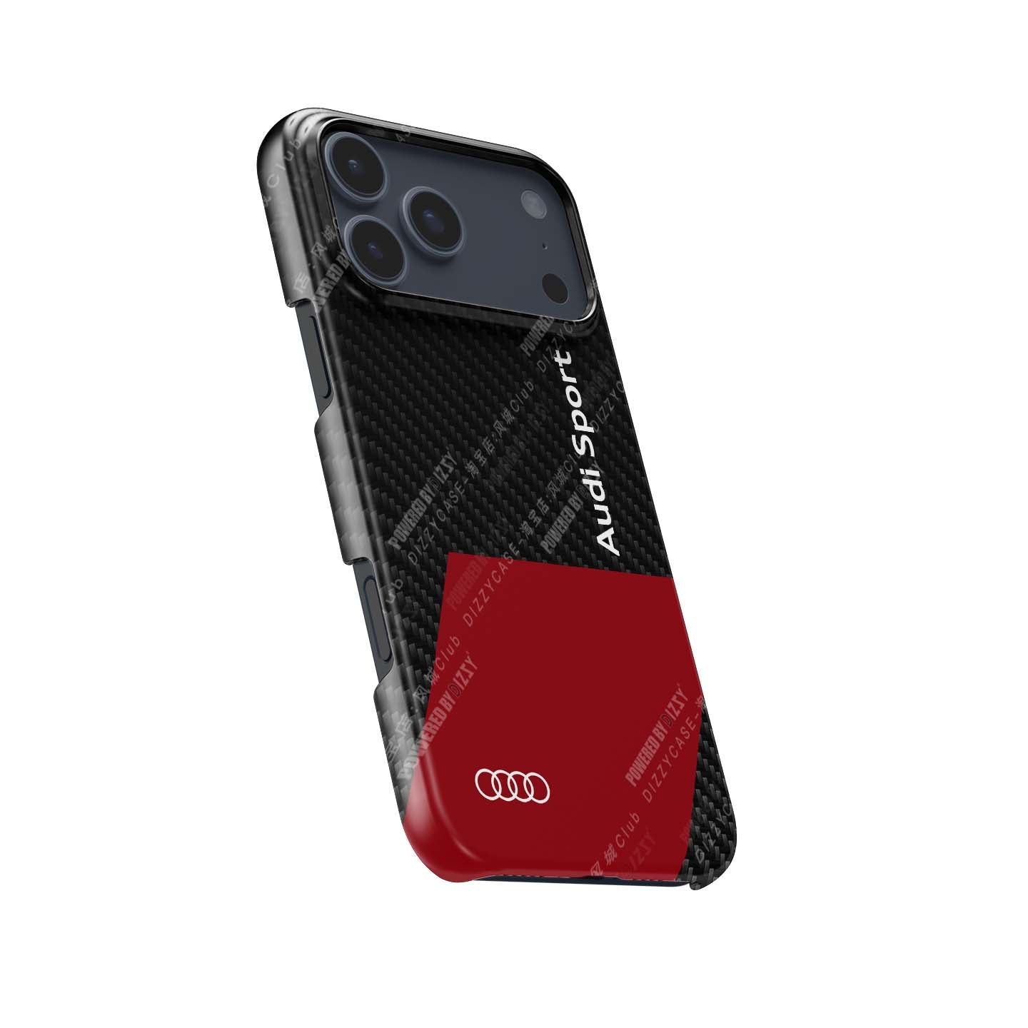 Audi Sport Logo Carbon Fiber Texture Phone Case – Style and Protection Combined