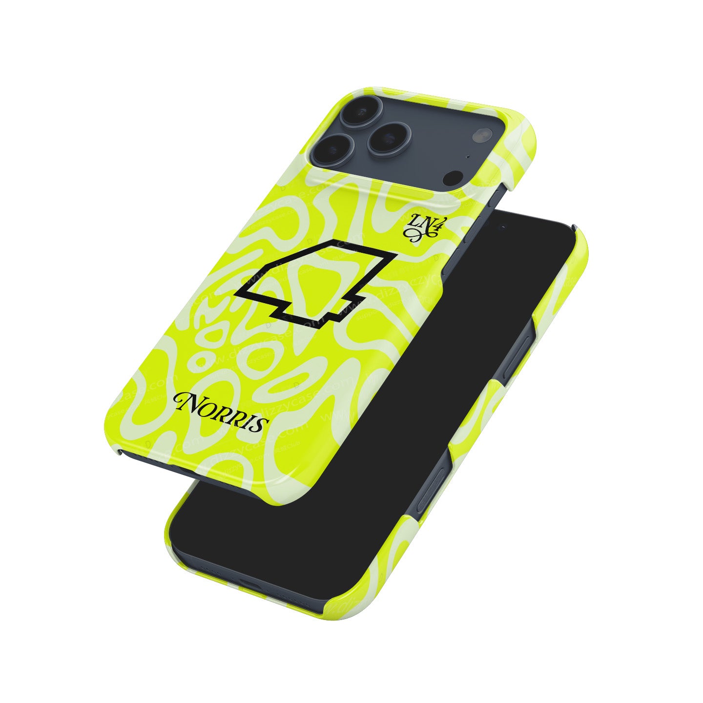 Lando Norris GRANDSTAND ’25 Phone Case – Fluoro Lime Edition for iPhone