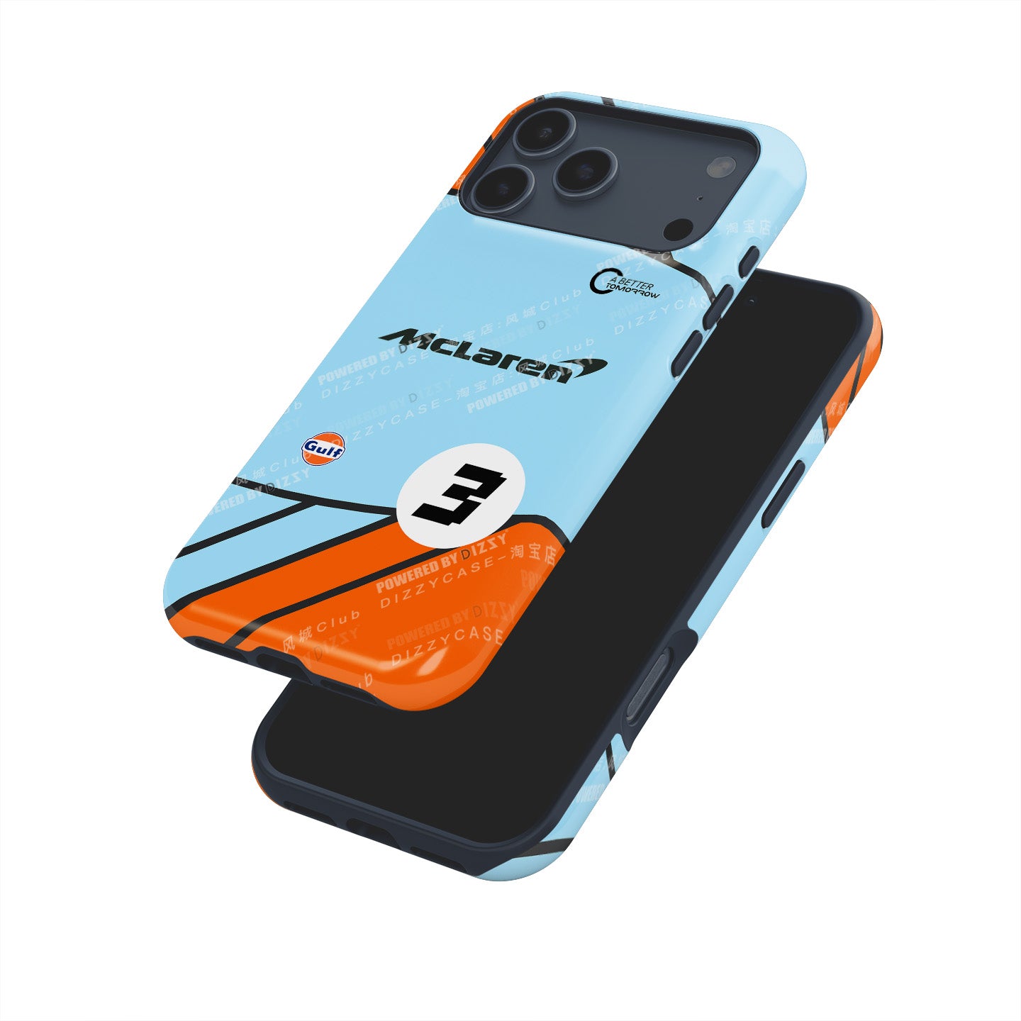 Formula 1 McLaren Gulf Livery iPhone Case – Inspired by Daniel Ricciardo