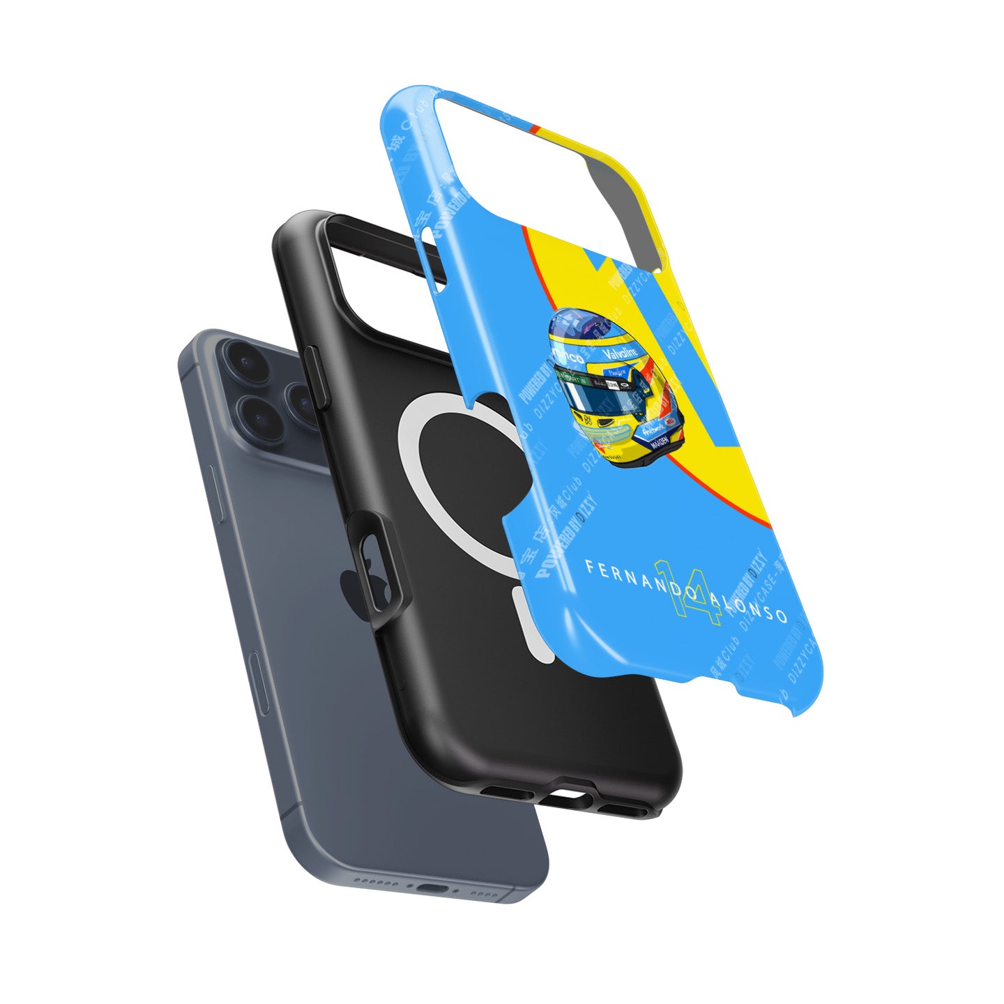 Fernando Alonso F1 Phone Case – 2025 Helmet Tribute Design (For iPhone)