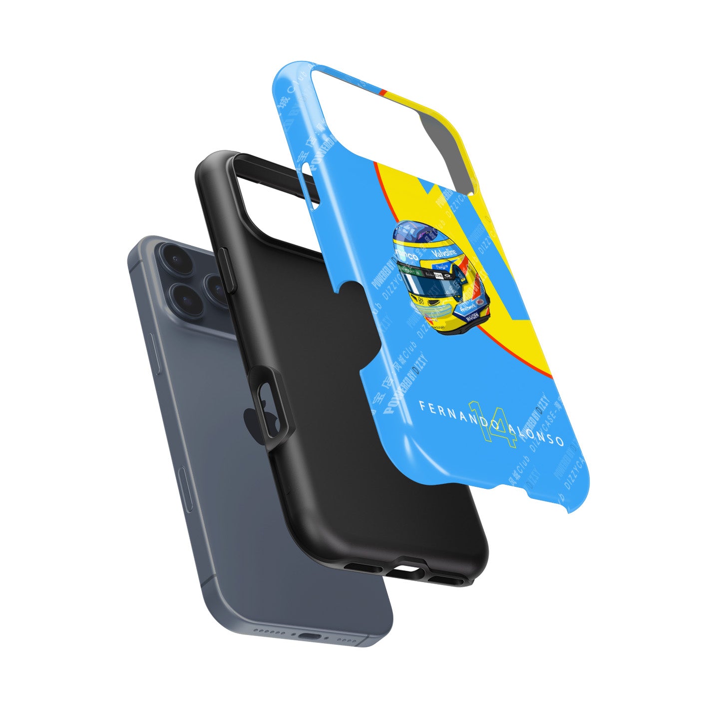 Fernando Alonso F1 Phone Case – 2025 Helmet Tribute Design (For iPhone)