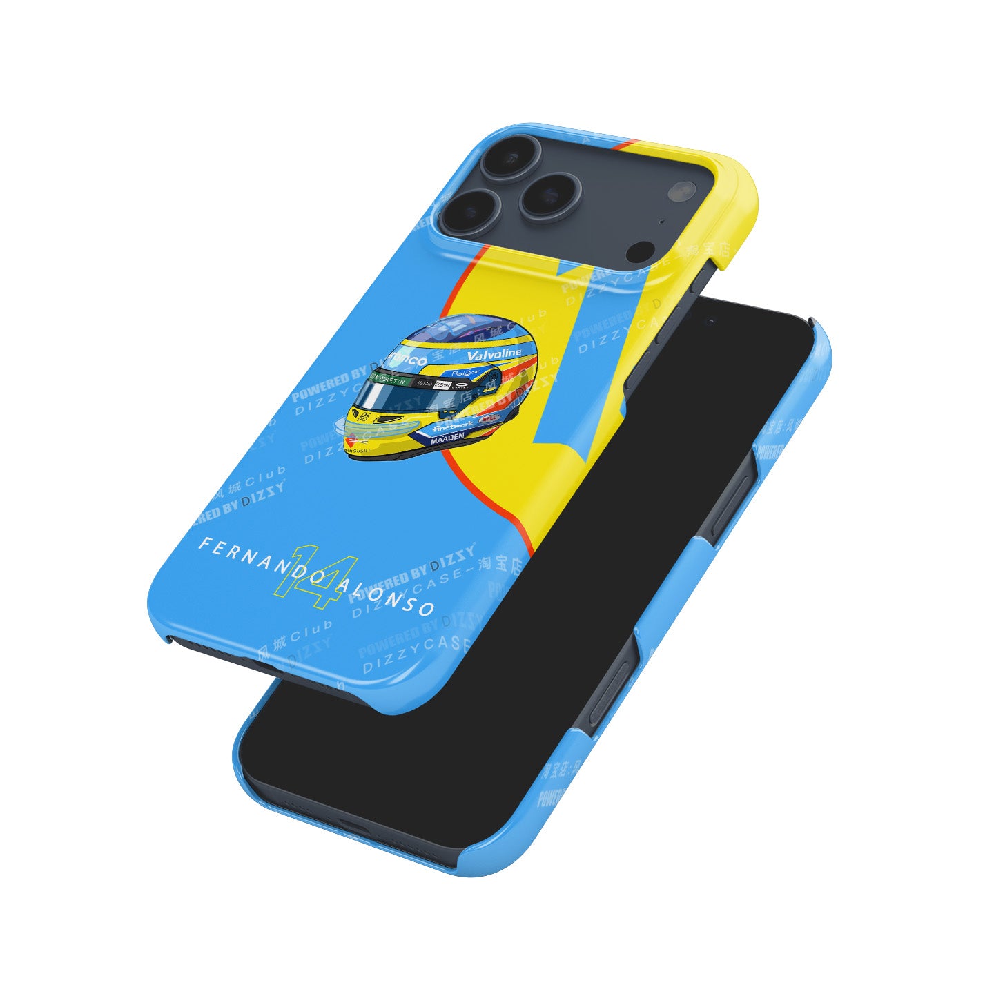 Fernando Alonso F1 Phone Case – 2025 Helmet Tribute Design (For iPhone)