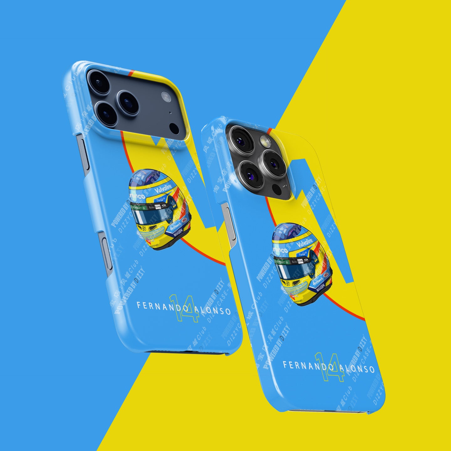 Fernando Alonso F1 Phone Case – 2025 Helmet Tribute Design (For iPhone)