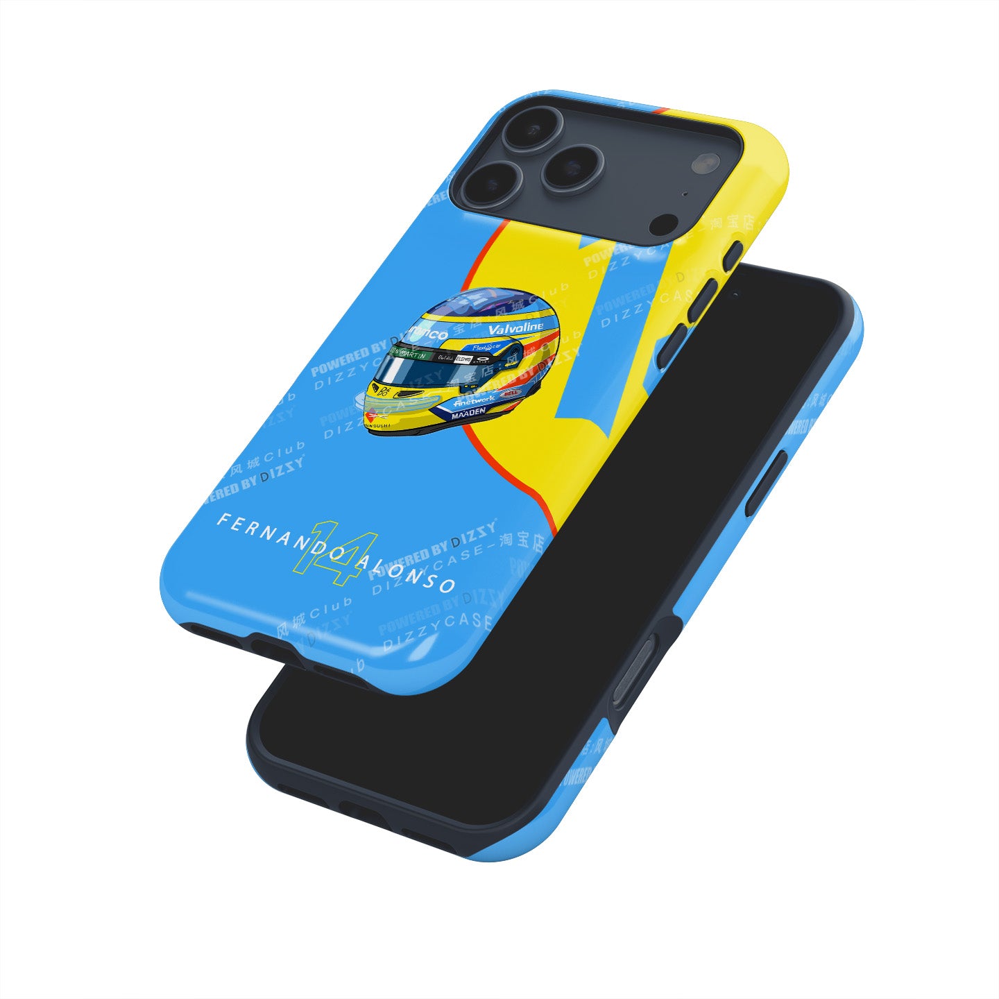 Fernando Alonso F1 Phone Case – 2025 Helmet Tribute Design (For iPhone)