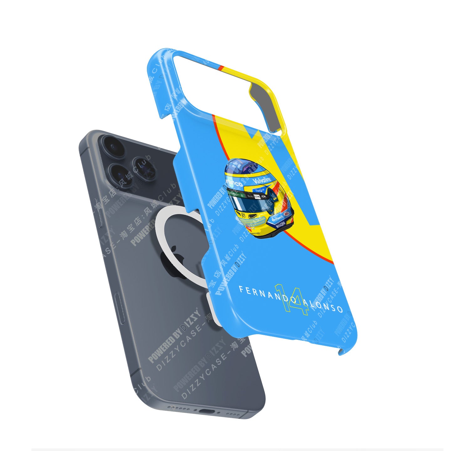 Fernando Alonso F1 Phone Case – 2025 Helmet Tribute Design (For iPhone)