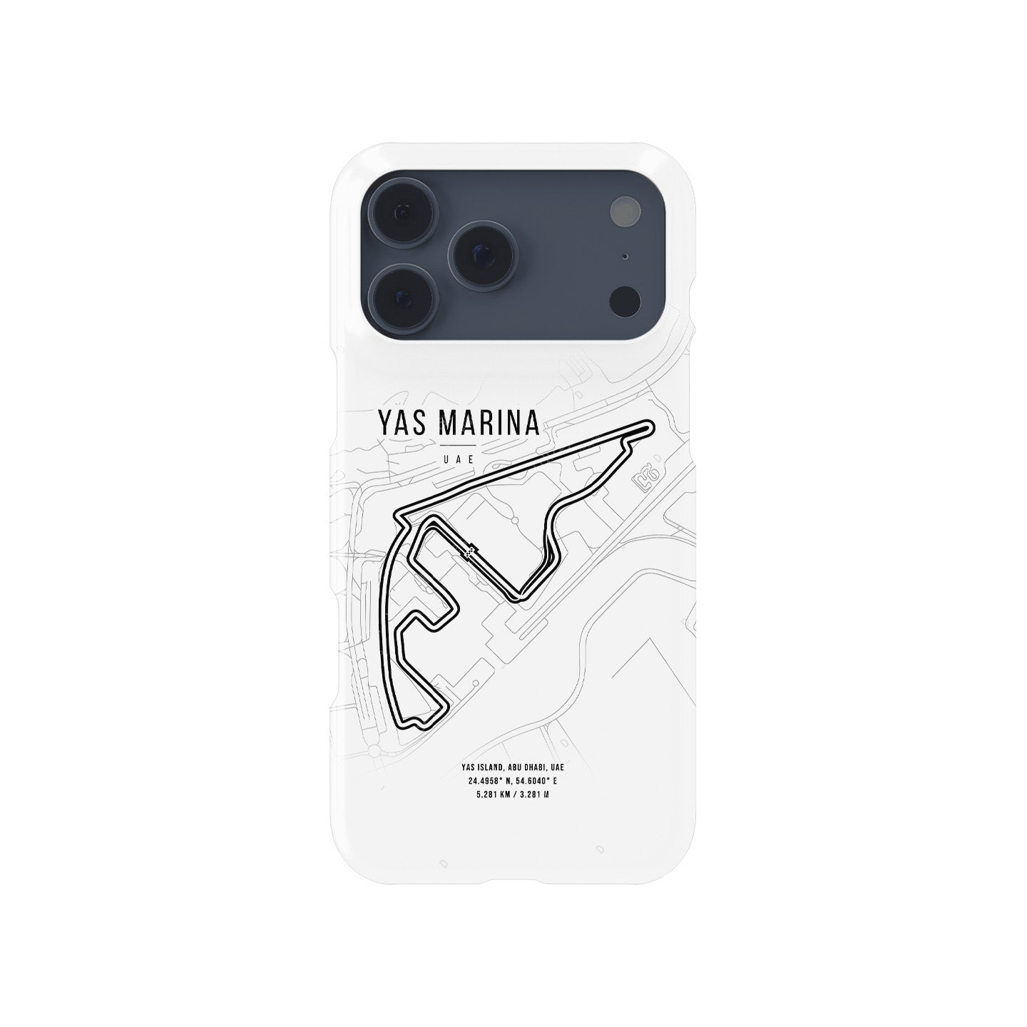 Yas Marina F1 Track Map iPhone Case