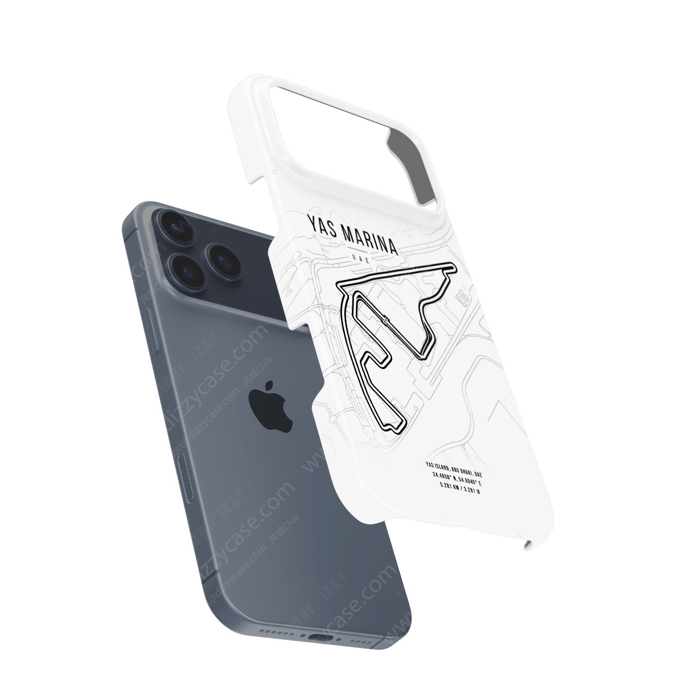 Yas Marina F1 Track Map iPhone Case