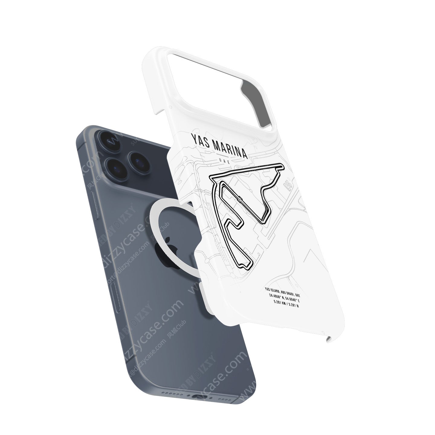 Yas Marina F1 Track Map iPhone Case