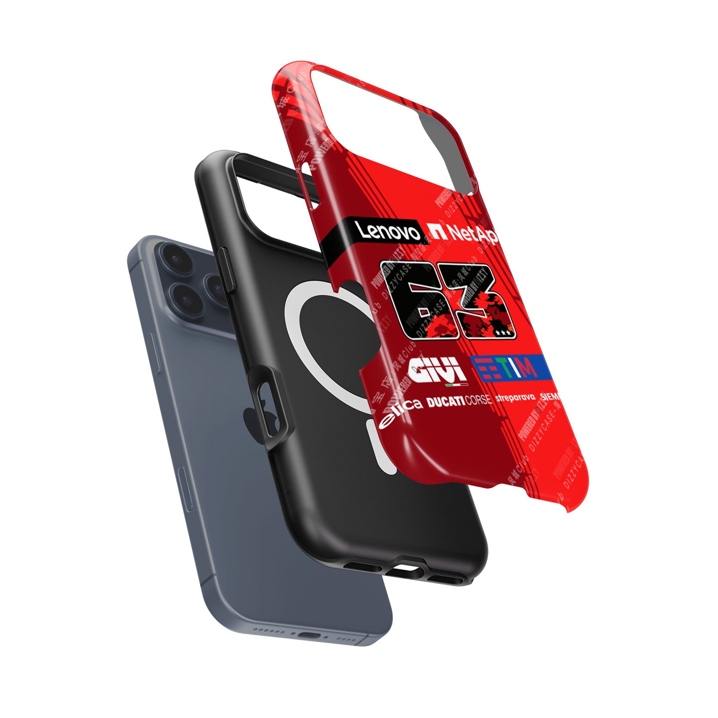 Francesco Bagnaia MotoGP Ducati Phone Case – #63 Racing Livery Tribute for iPhone