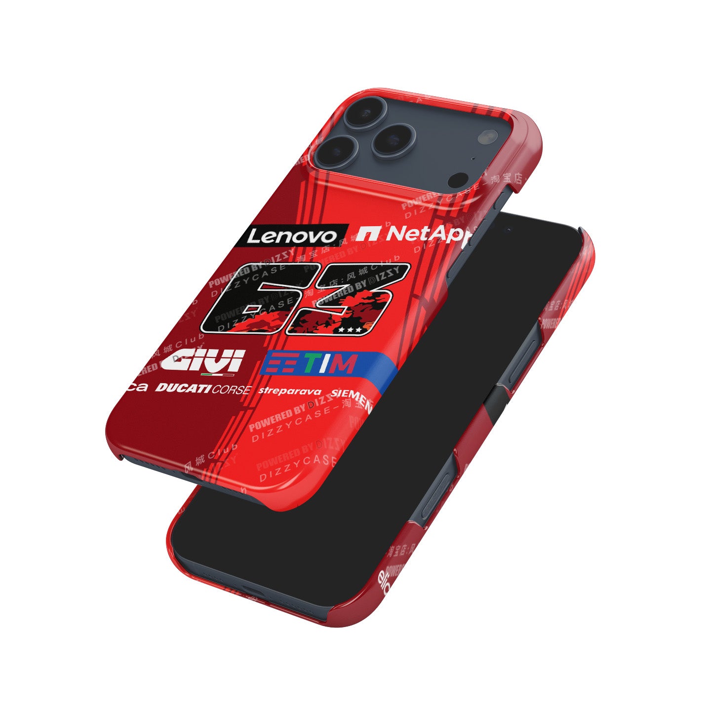 Francesco Bagnaia MotoGP Ducati Phone Case – #63 Racing Livery Tribute for iPhone