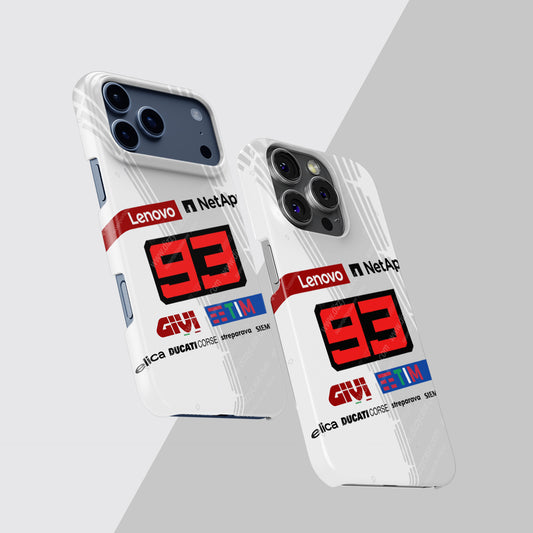 The White Resurrection: Marquez #93 GP25 Test Livery Case for iPhone