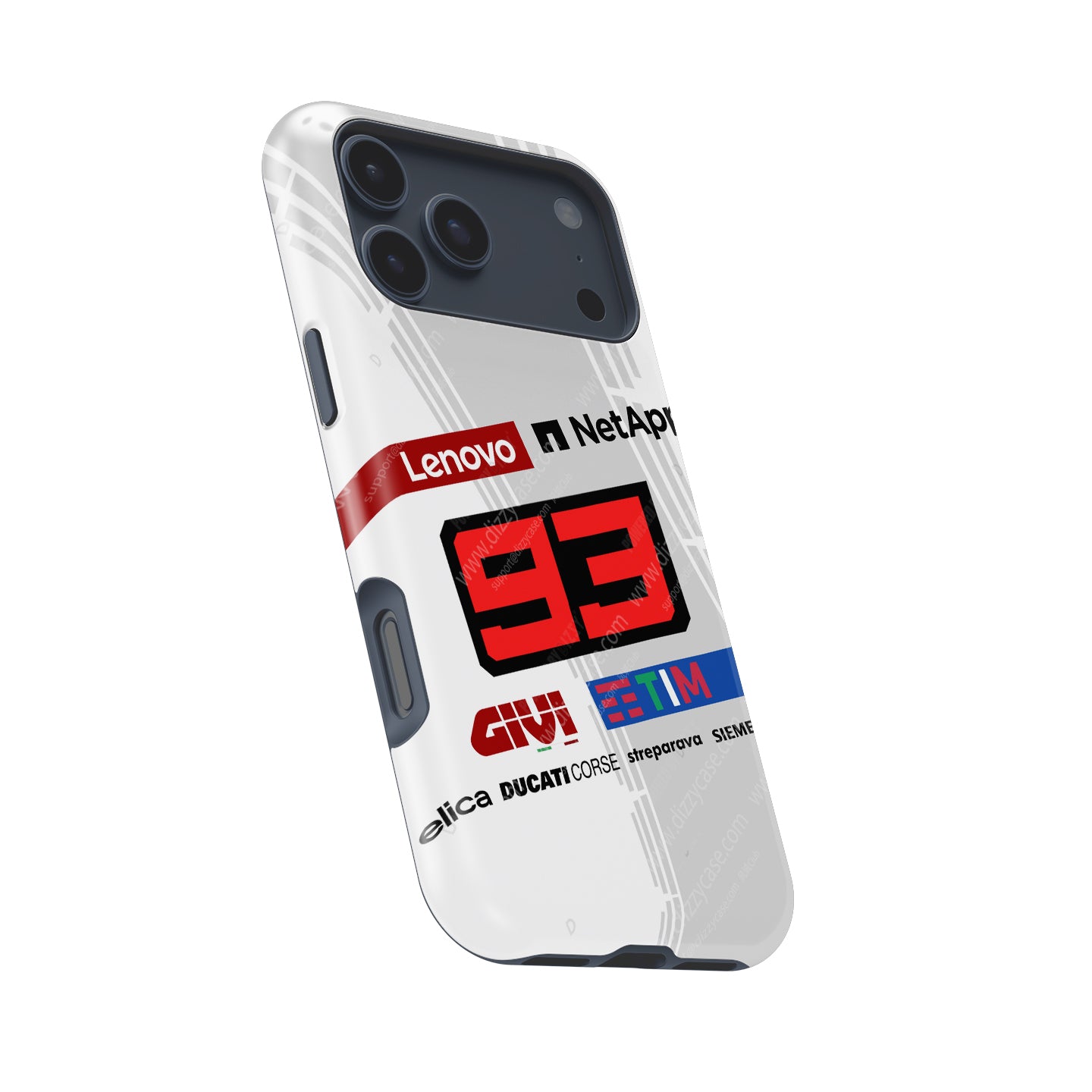 The White Resurrection: Marquez #93 GP25 Test Livery Case for iPhone