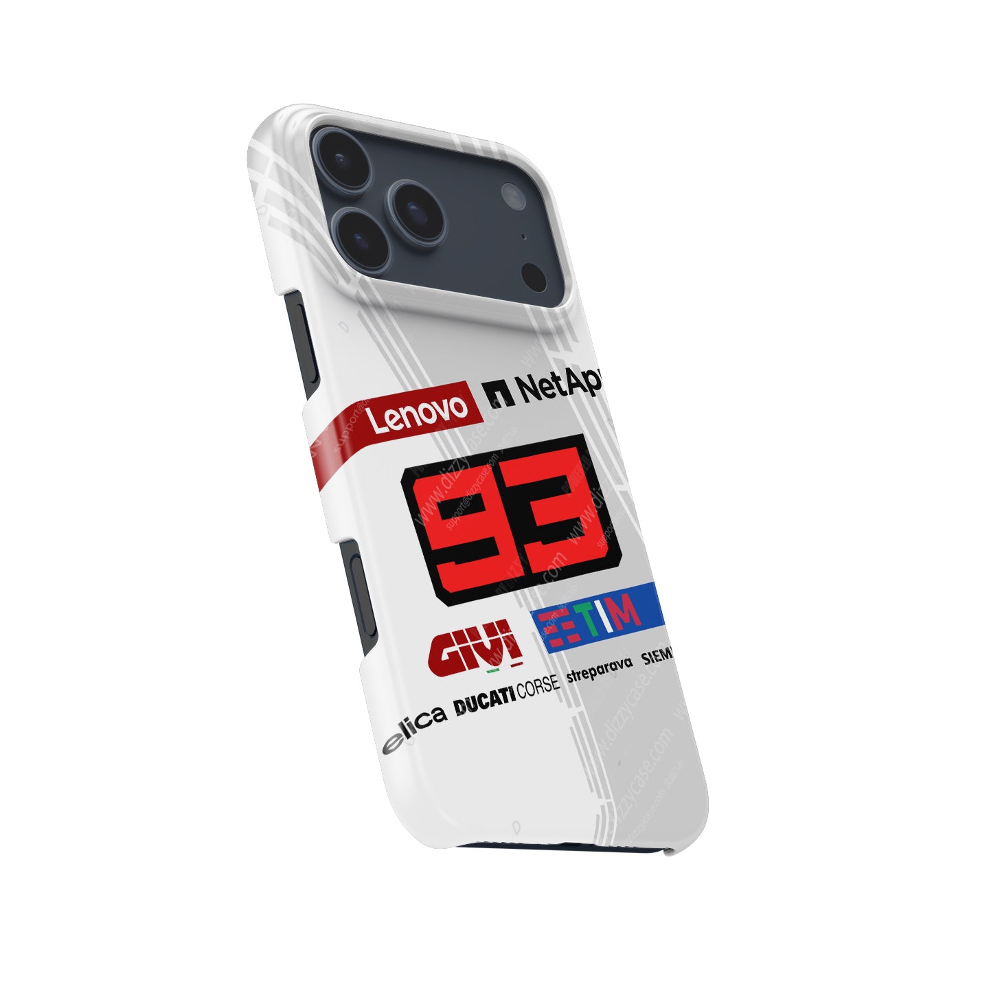 The White Resurrection: Marquez #93 GP25 Test Livery Case for iPhone