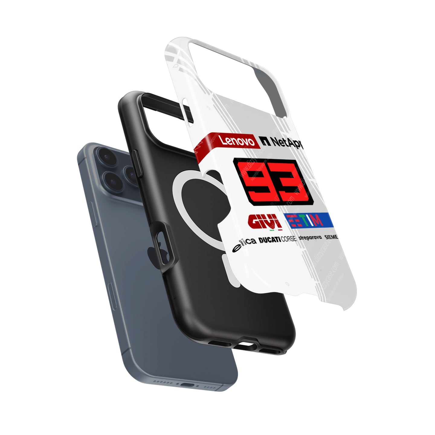 The White Resurrection: Marquez #93 GP25 Test Livery Case for iPhone