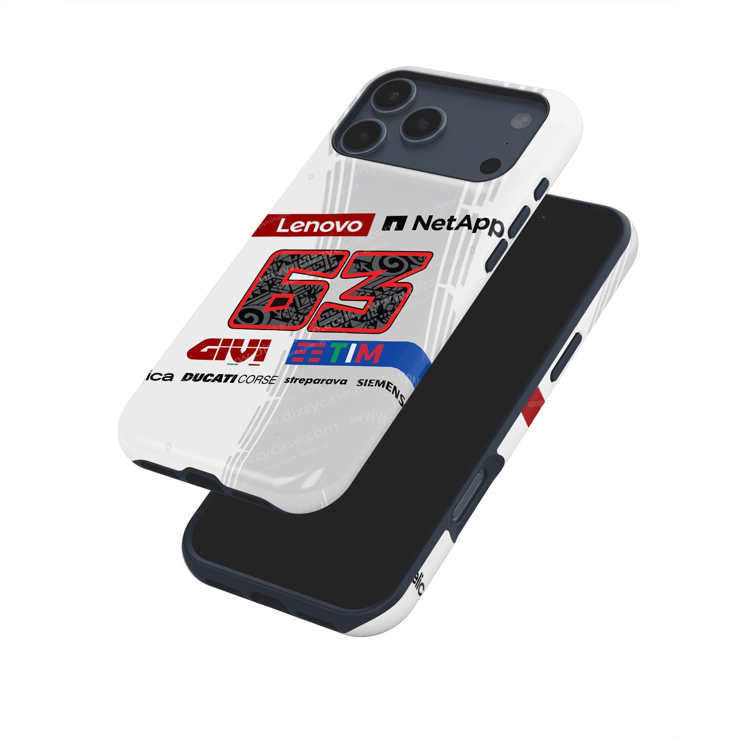 Pecco Bagnaia #63 White Winter Test Livery - iPhone Case