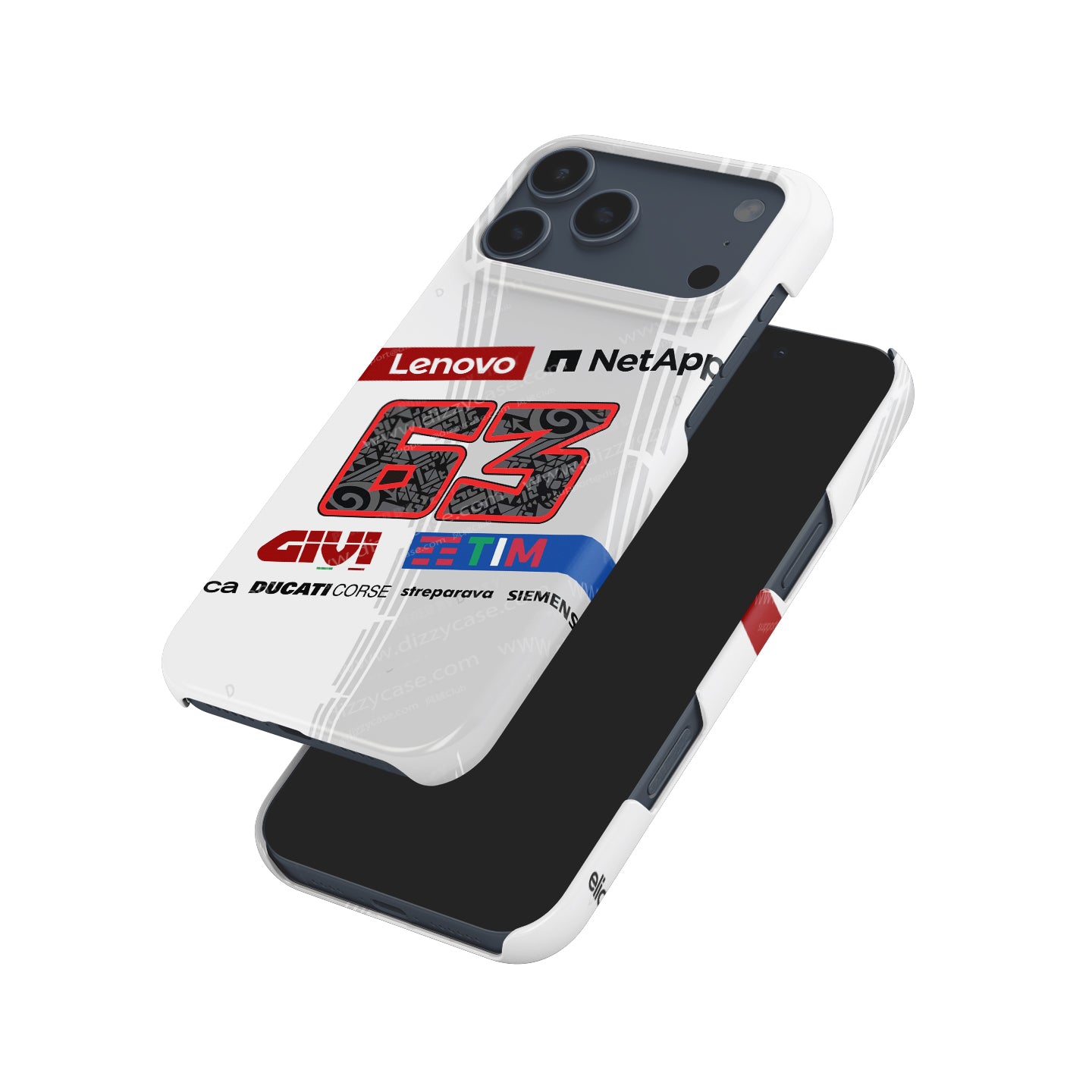 Pecco Bagnaia #63 White Winter Test Livery - iPhone Case