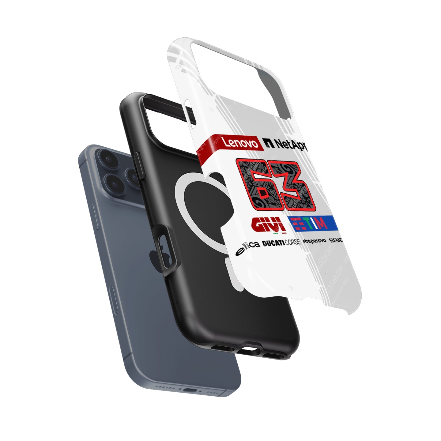 Pecco Bagnaia #63 White Winter Test Livery - iPhone Case