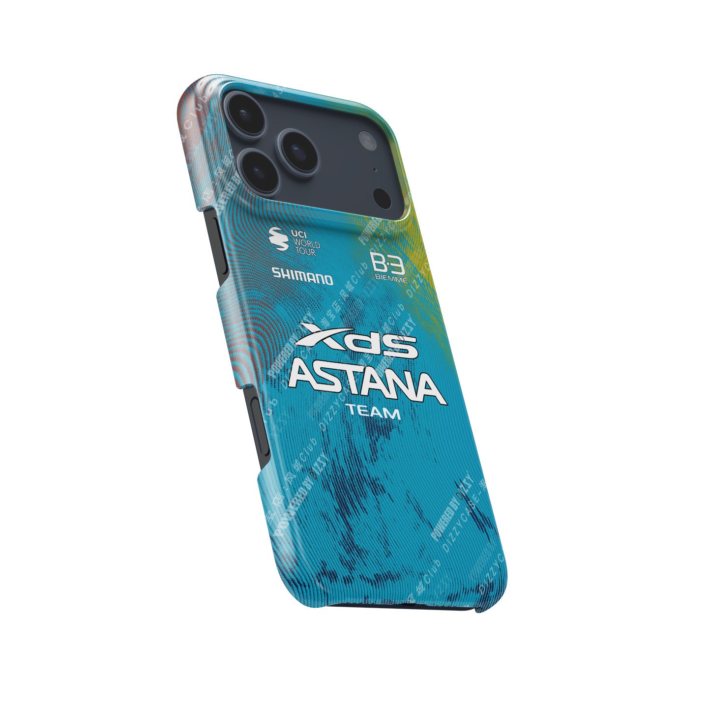 XDS Astana Team 2025 Cycling Jersey Phone Case – Blue Identity of the Kazakh Pro Team
