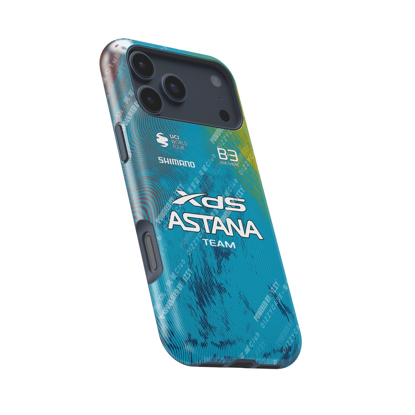 XDS Astana Team 2025 Cycling Jersey Phone Case – Blue Identity of the Kazakh Pro Team