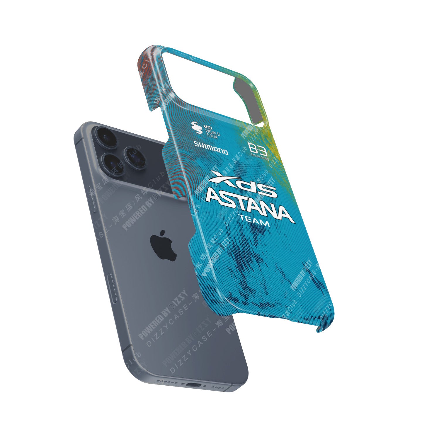 XDS Astana Team 2025 Cycling Jersey Phone Case – Blue Identity of the Kazakh Pro Team