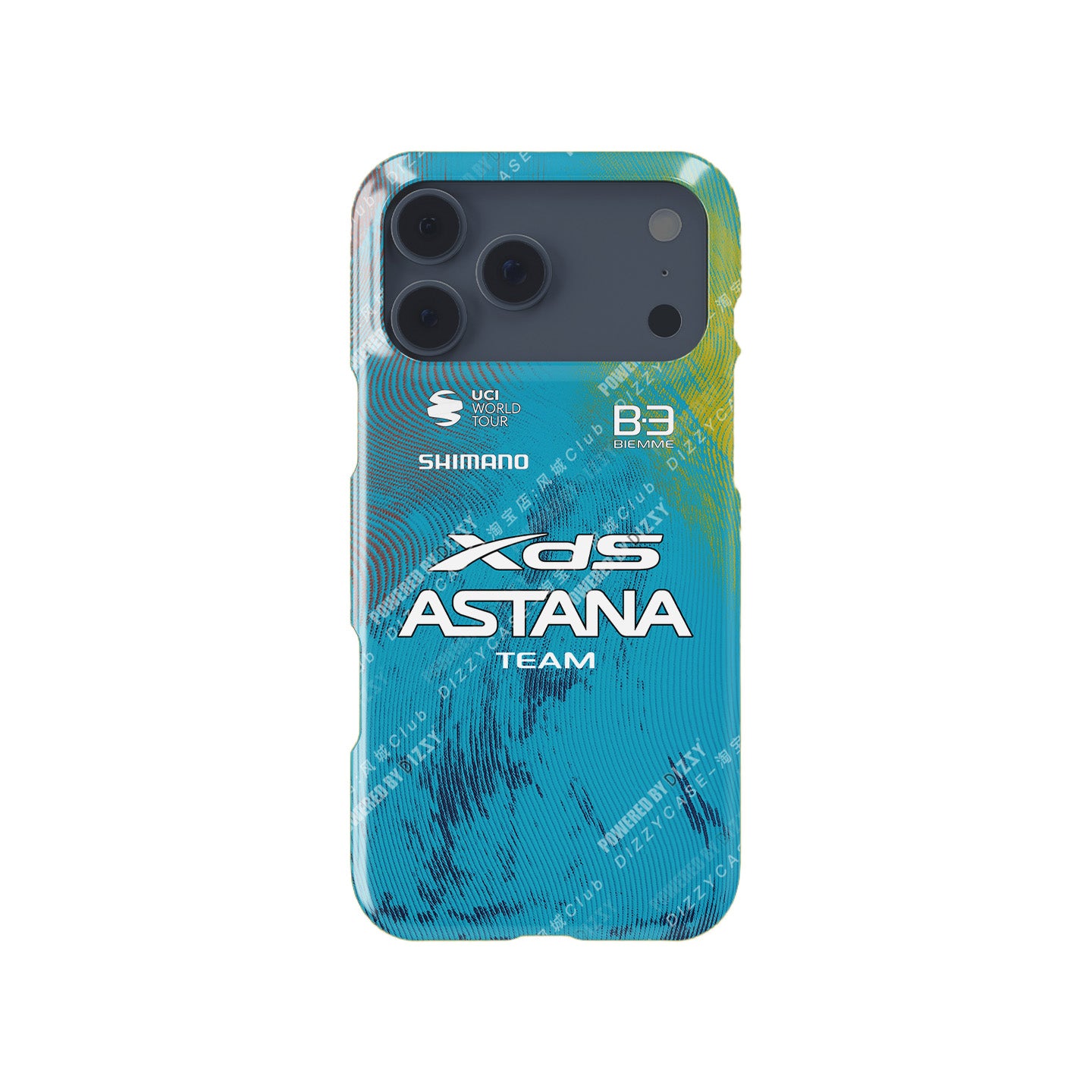 XDS Astana Team 2025 Cycling Jersey Phone Case – Blue Identity of the Kazakh Pro Team