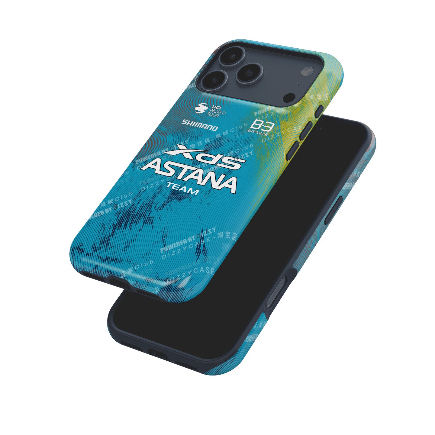 XDS Astana Team 2025 Cycling Jersey Phone Case – Blue Identity of the Kazakh Pro Team
