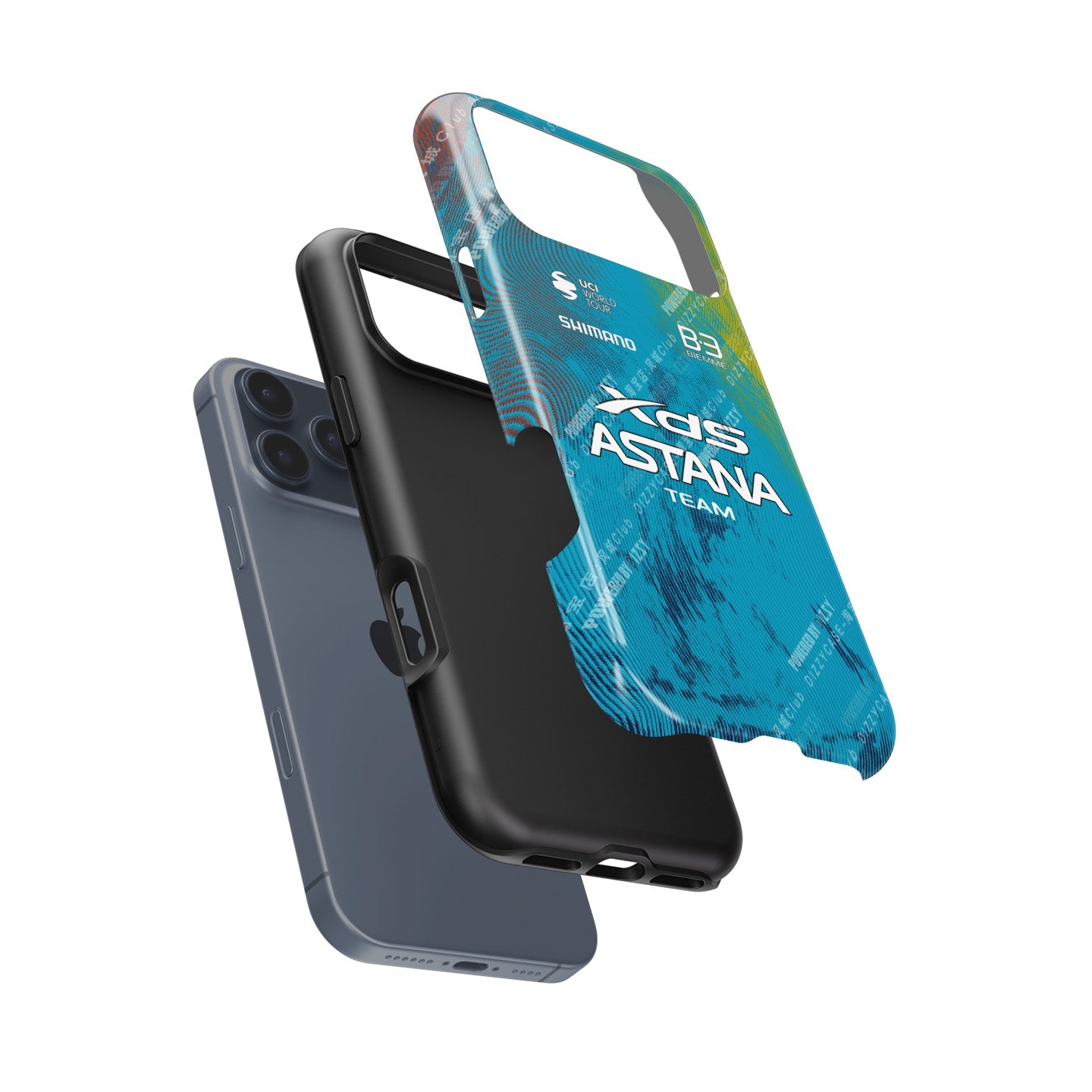 XDS Astana Team 2025 Cycling Jersey Phone Case – Blue Identity of the Kazakh Pro Team