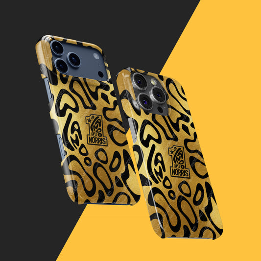 Lando Norris 2025 World Champion Tribute - Black & Gold iPhone Case