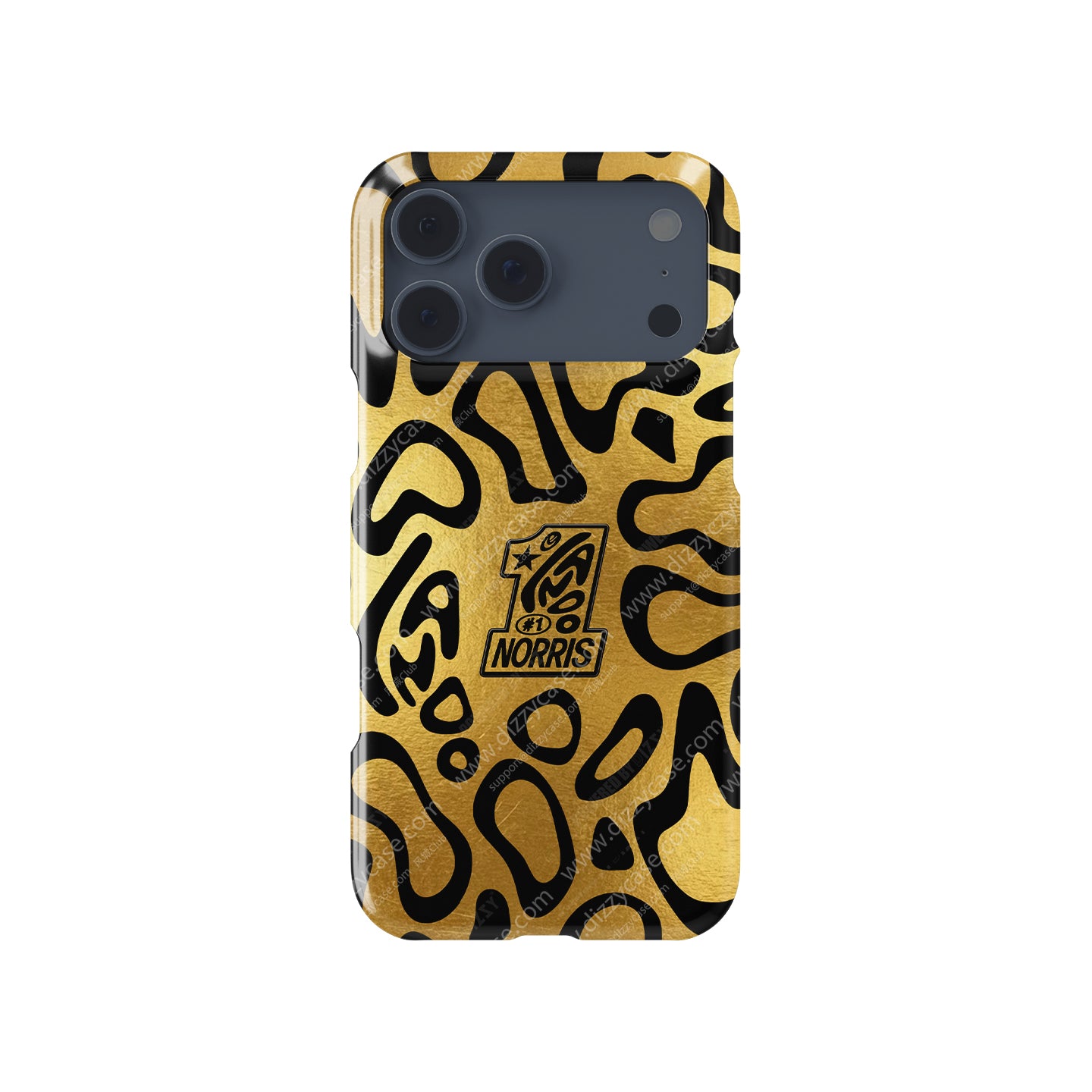 Lando Norris 2025 World Champion Tribute - Black & Gold iPhone Case
