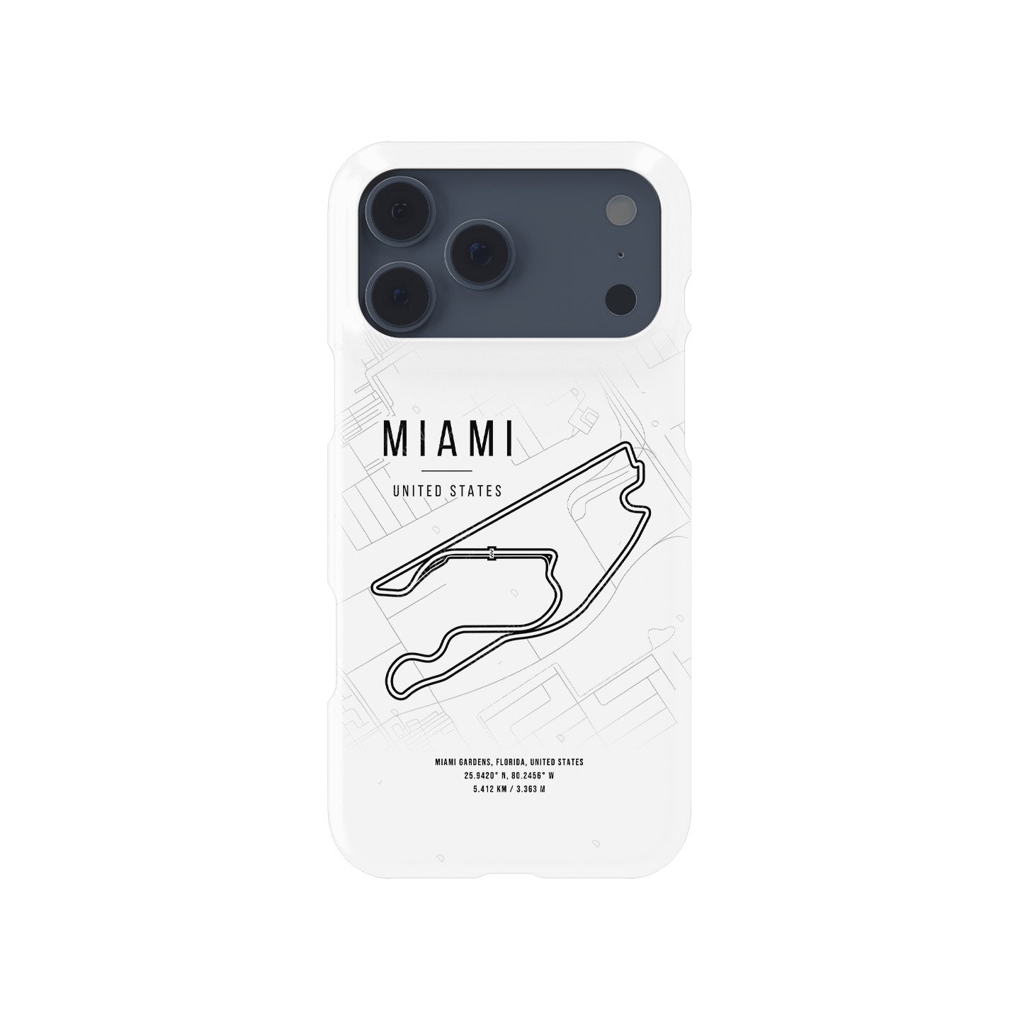 Miami F1 iPhone Case – Track Map of the Vibrant Grand Prix | DIZZY CASE