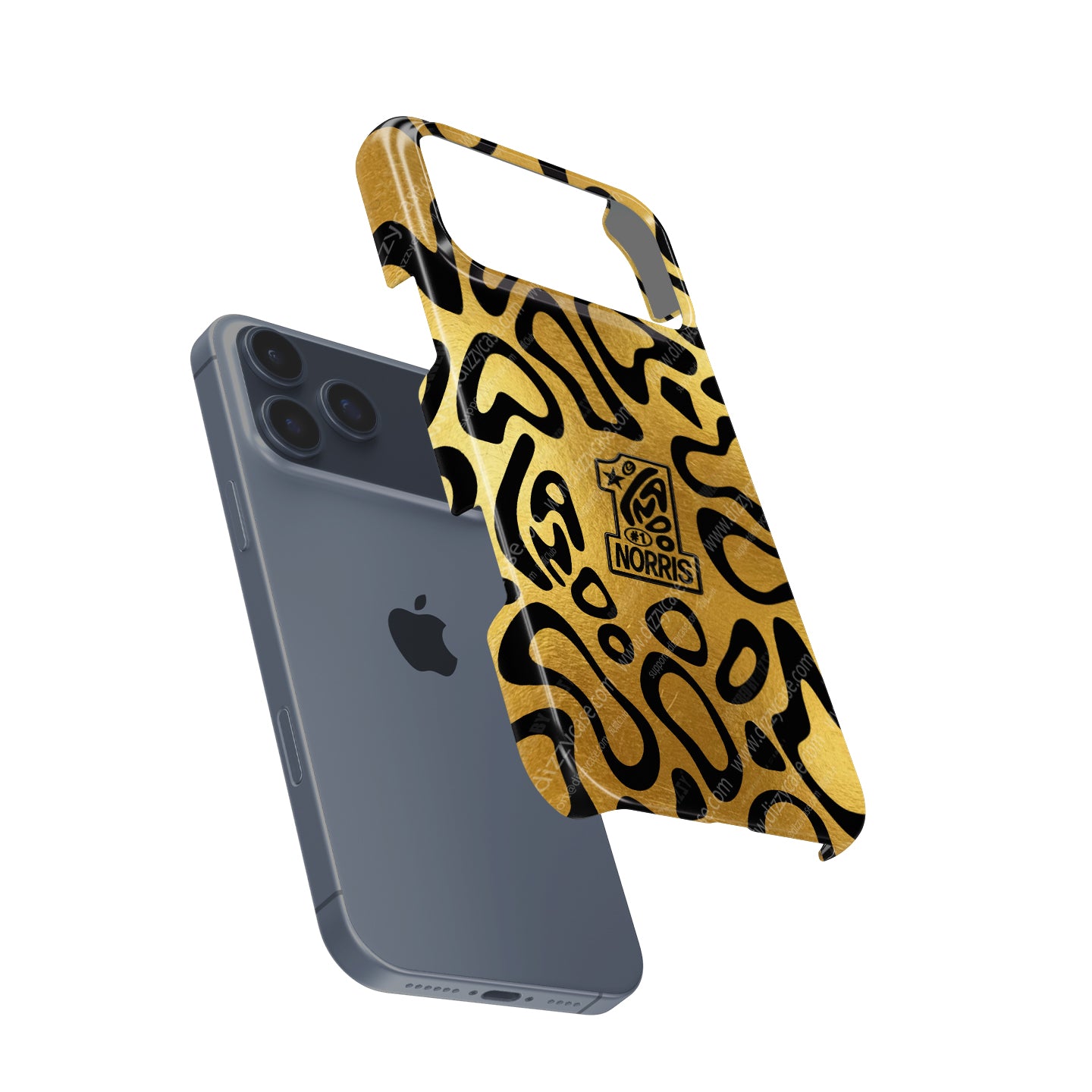 Lando Norris 2025 World Champion Tribute - Black & Gold iPhone Case