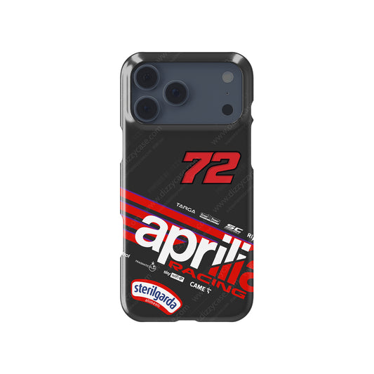 Marco Bezzecchi 2025 MotoGP Phone Case – Aprilia Racing Livery Design for iPhone