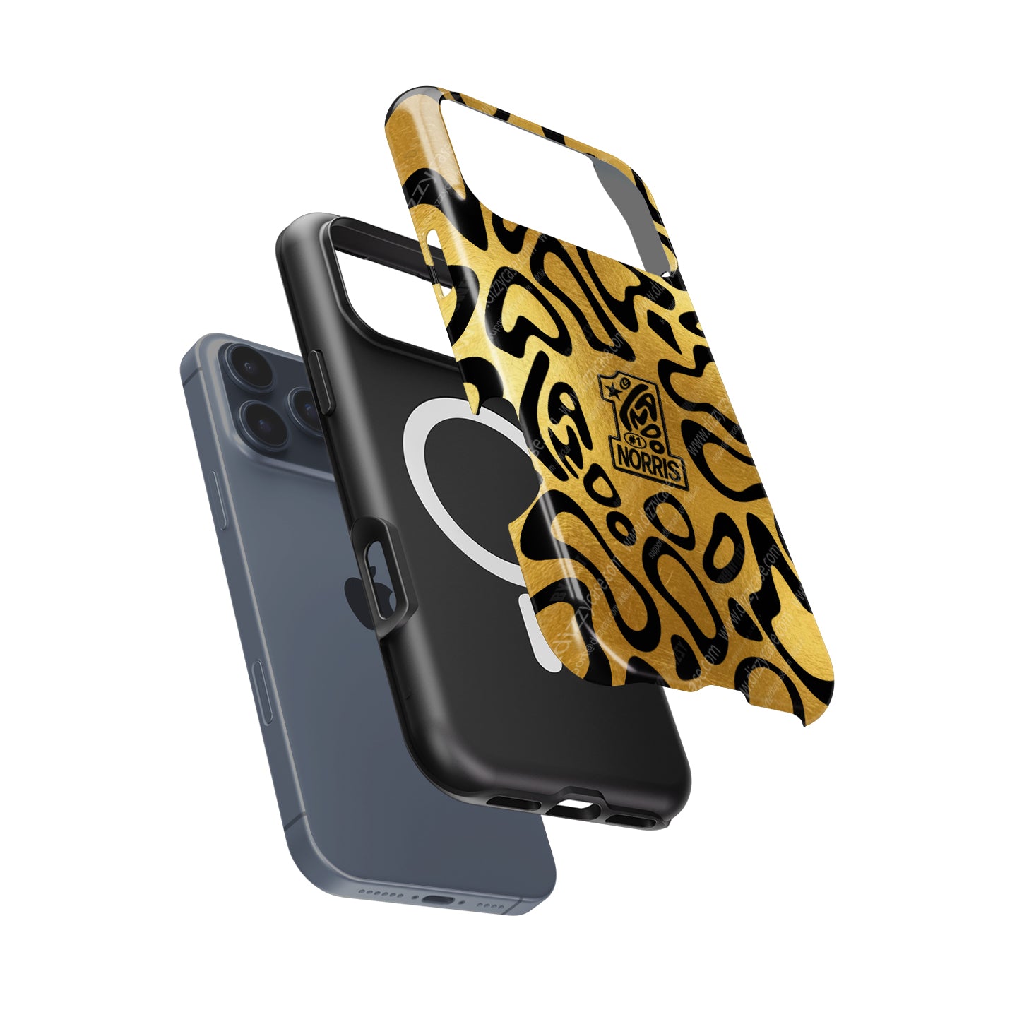 Lando Norris 2025 World Champion Tribute - Black & Gold iPhone Case