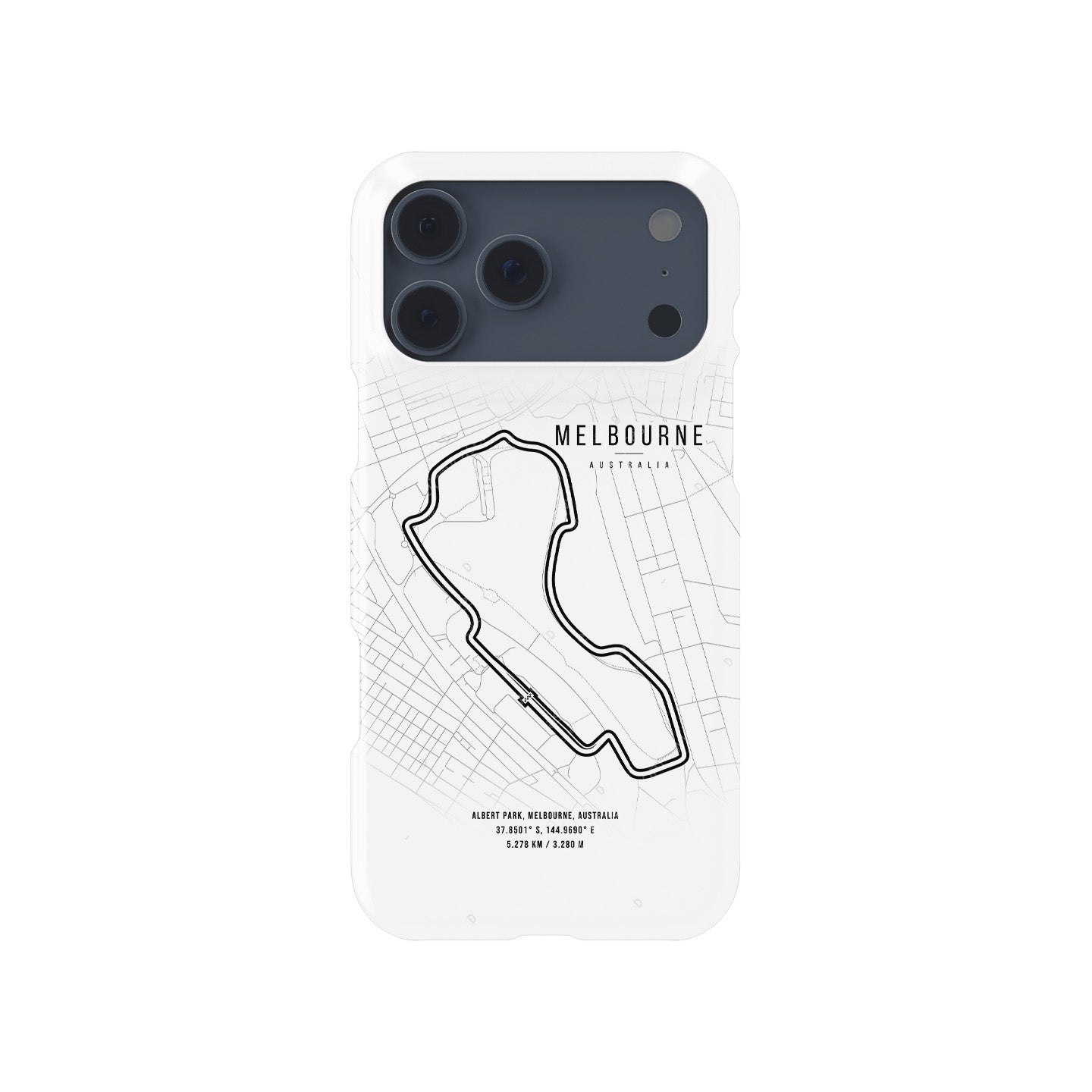 Melbourne F1 iPhone Case – Track Map Design for Racing Fans