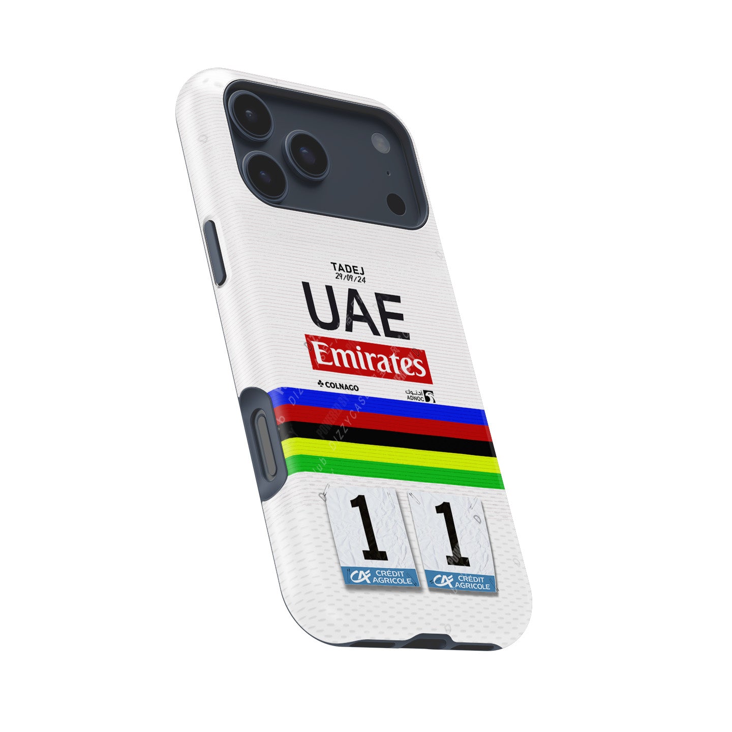 Tadej Pogačar Rainbow Jersey Tour of Lombardy Phone Case – Apple Models
