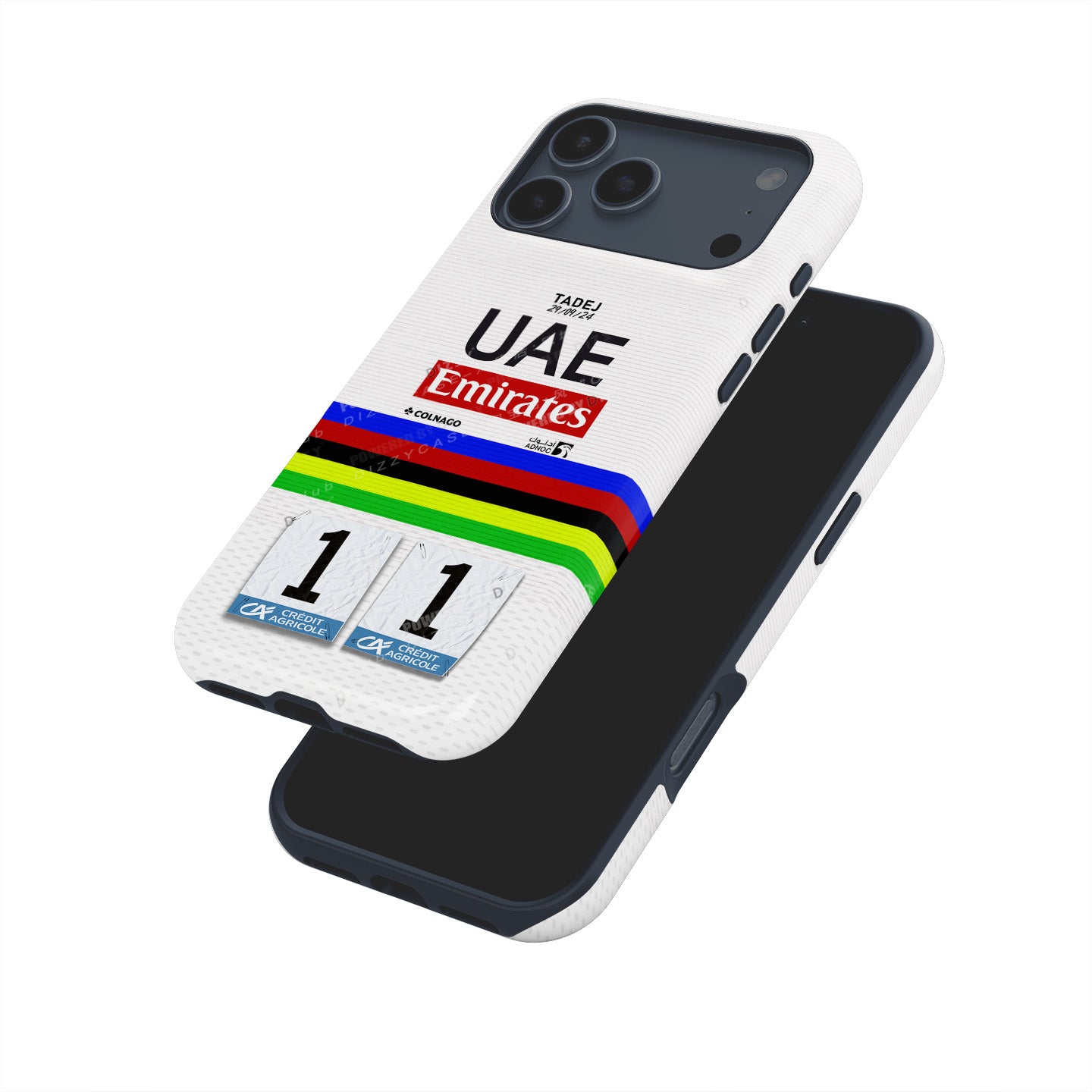 Tadej Pogačar Rainbow Jersey Tour of Lombardy Phone Case – Apple Models
